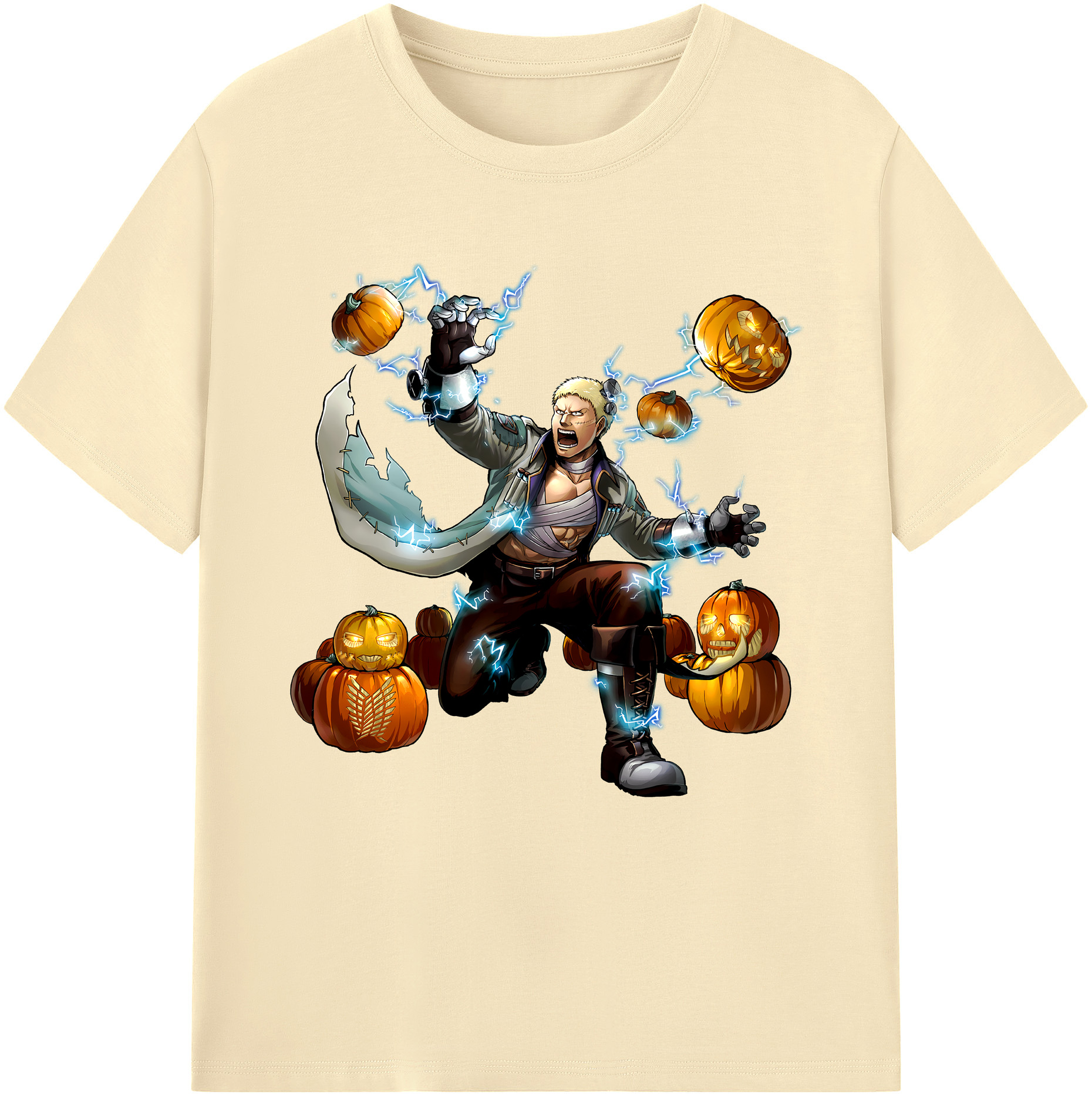 （画像用） 進撃の巨人 ライナー・ブラウン Attack on Titan Reiner Braun 綿100％半袖Tシャツ（フロントプリント）