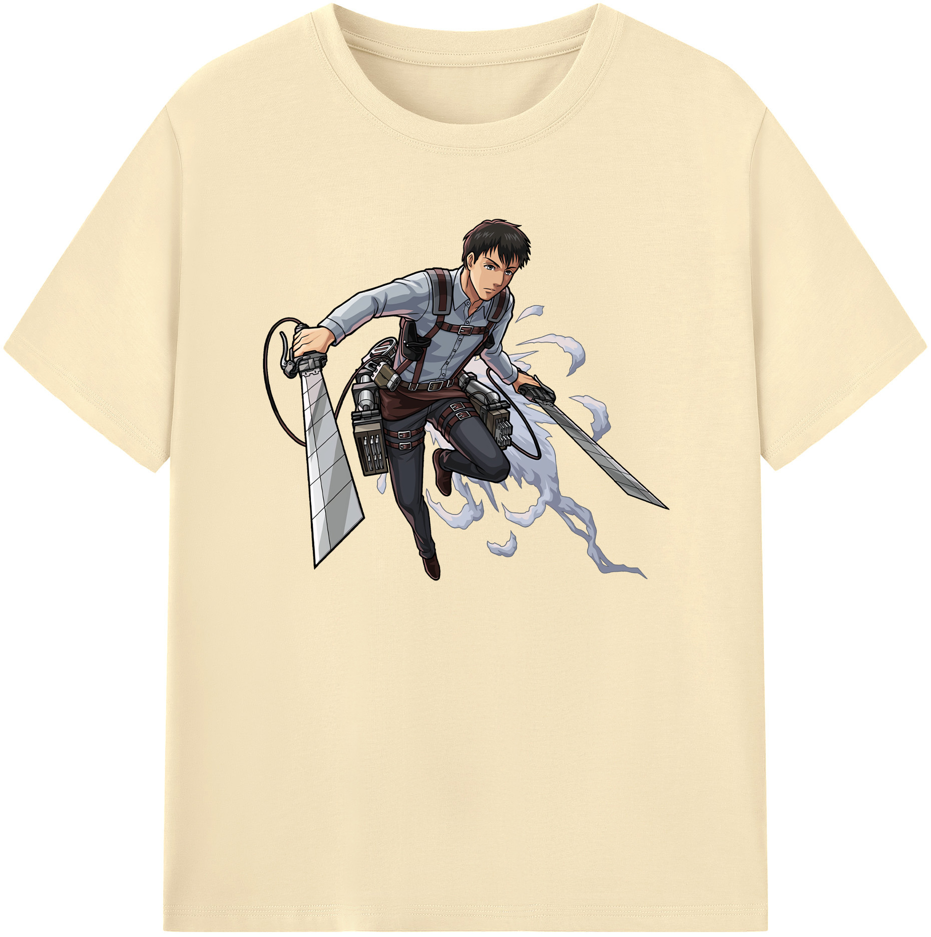 （画像用） 進撃の巨人 ベルトルト・フーバー Attack on Titan Bertholdt Hoover 綿100％半袖Tシャツ（フロントプリント）