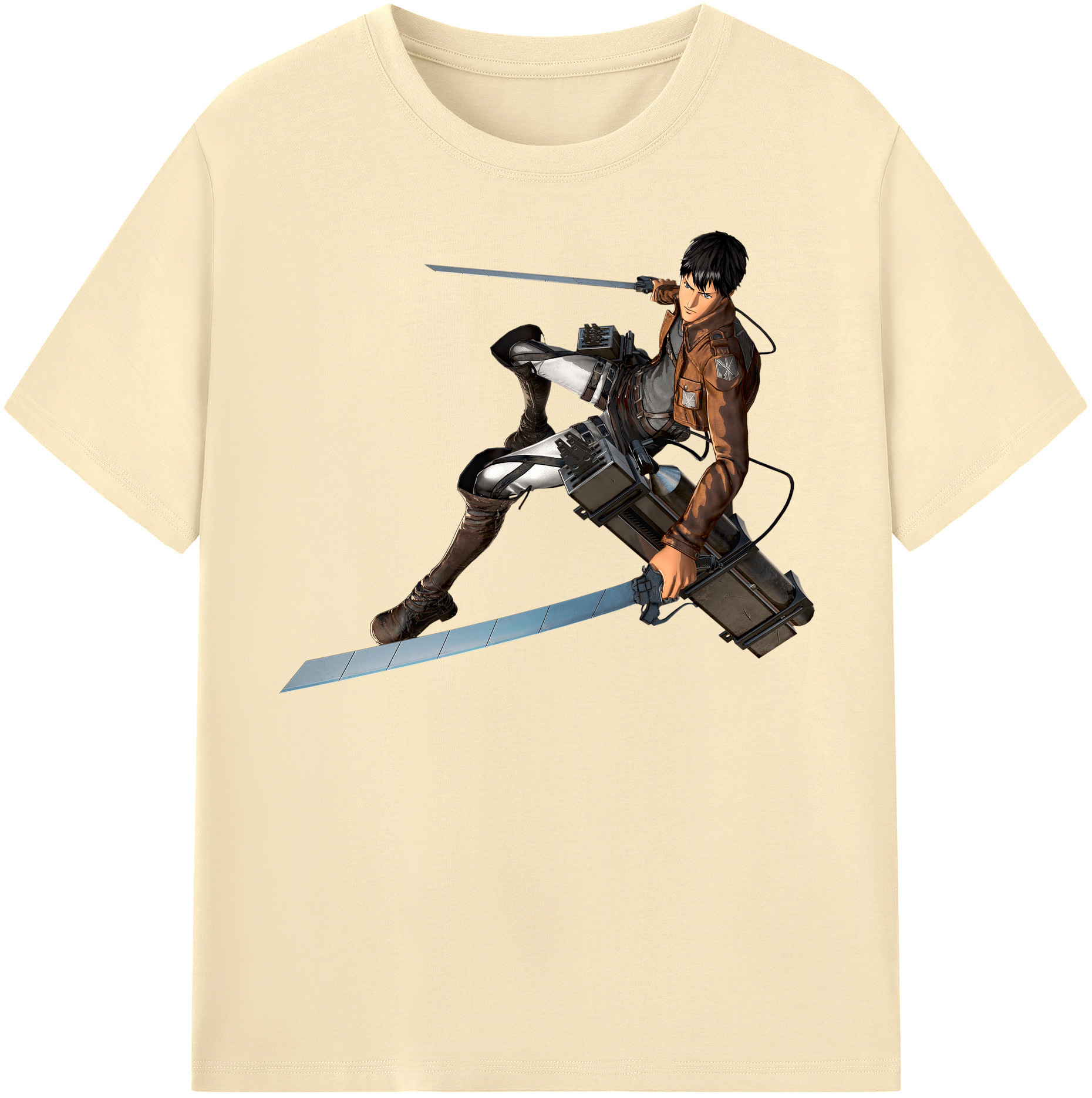 （画像用） 進撃の巨人 ベルトルト・フーバー Attack on Titan Bertholdt Hoover 綿100％半袖Tシャツ（フロントプリント）