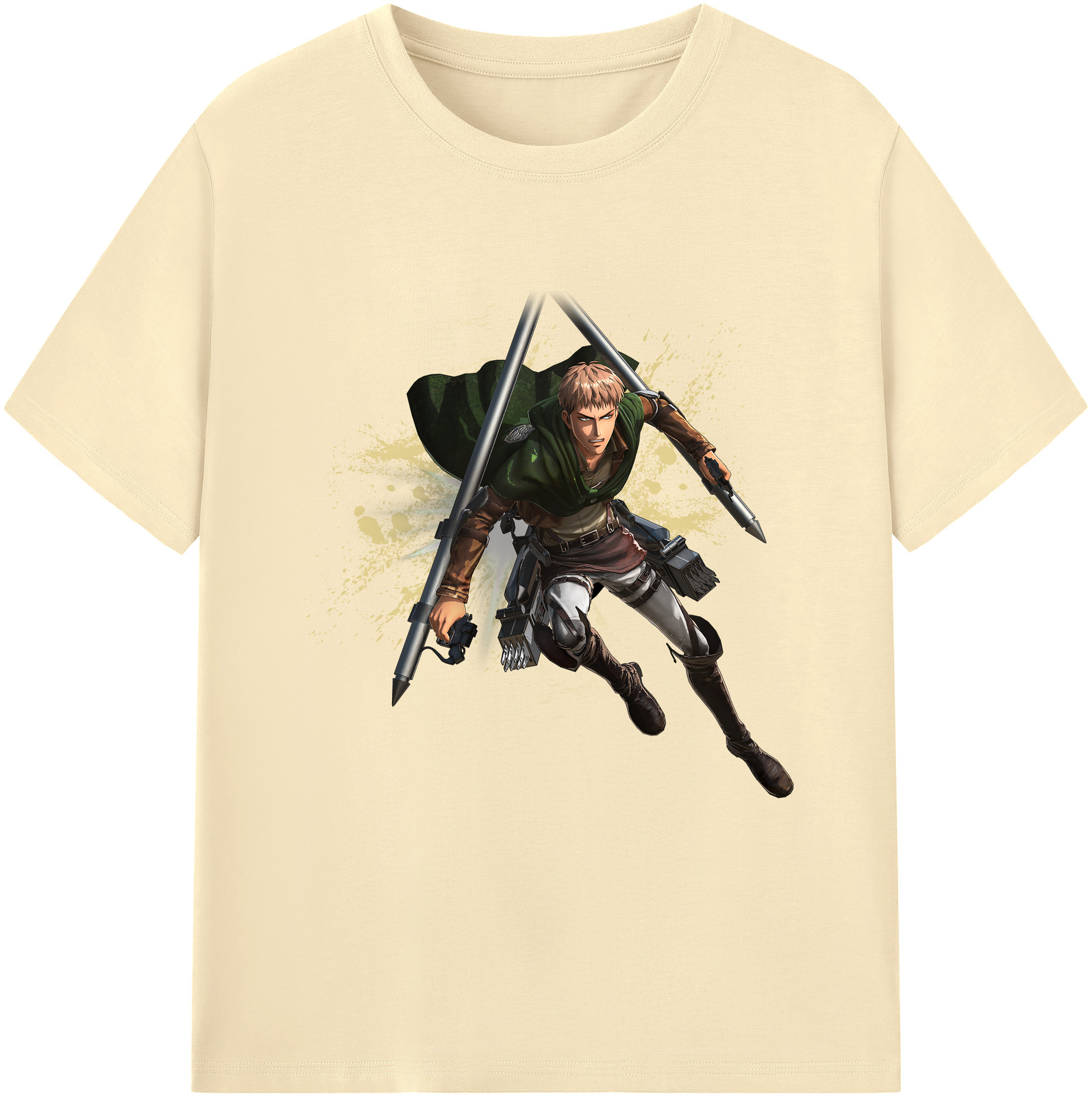 （画像用） 進撃の巨人 ジャン・キルシュタイン Attack on Titan Jean Kirstein 綿100％半袖Tシャツ（フロントプリント）