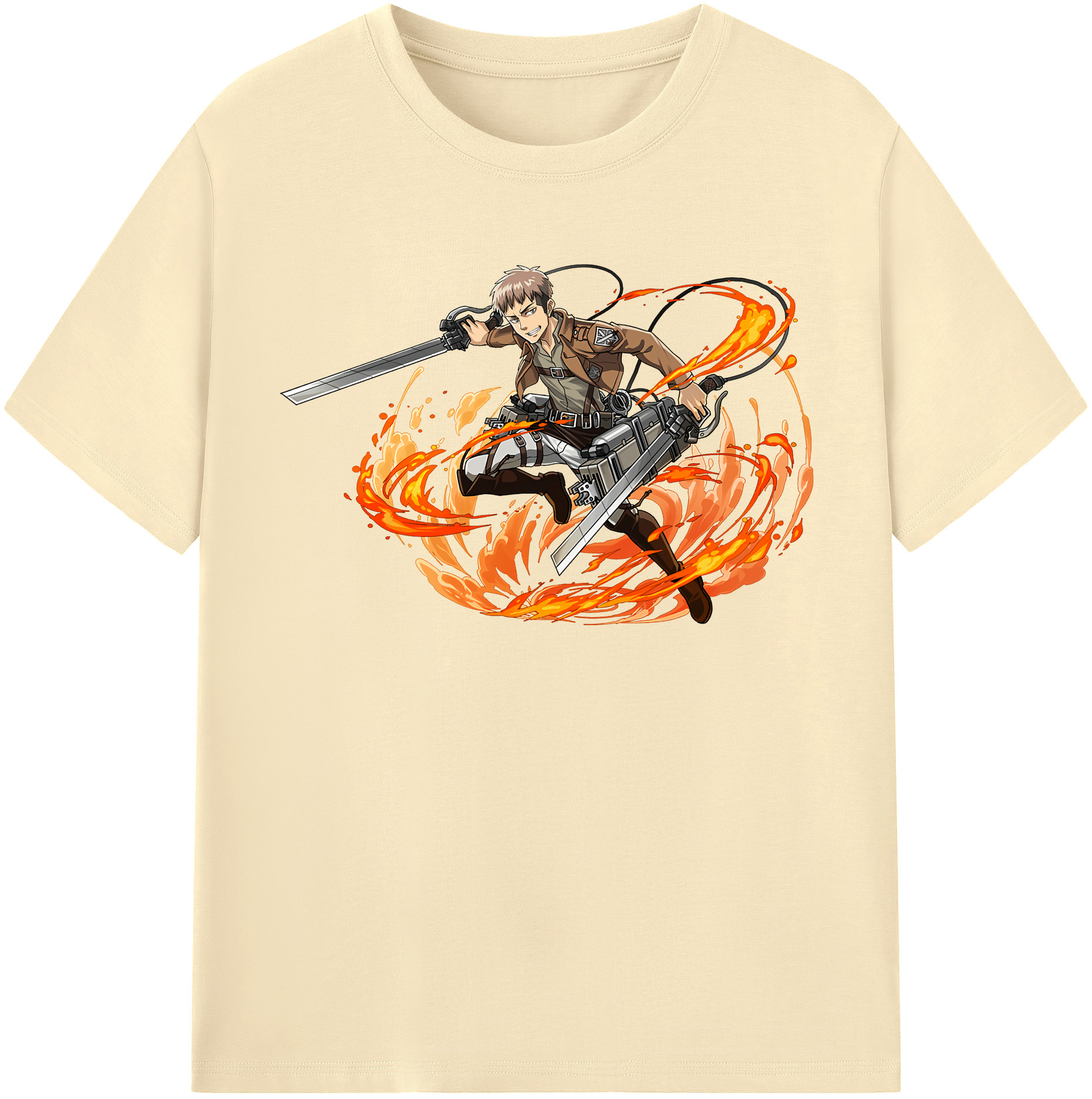 （画像用） 進撃の巨人 ジャン・キルシュタイン Attack on Titan Jean Kirstein 綿100％半袖Tシャツ（フロントプリント）