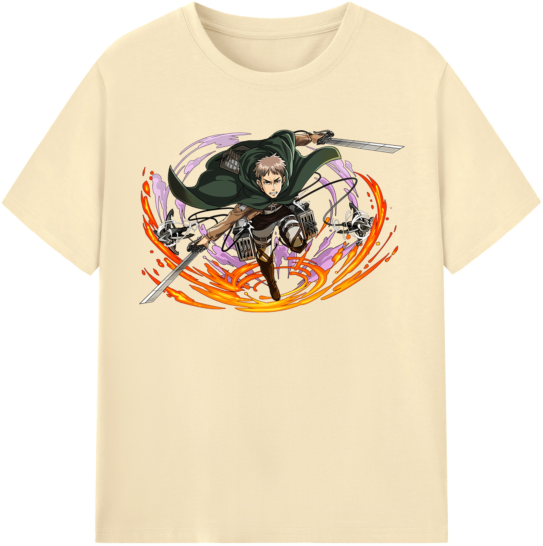 （画像用） 進撃の巨人 ジャン・キルシュタイン Attack on Titan Jean Kirstein 綿100％半袖Tシャツ（フロントプリント）
