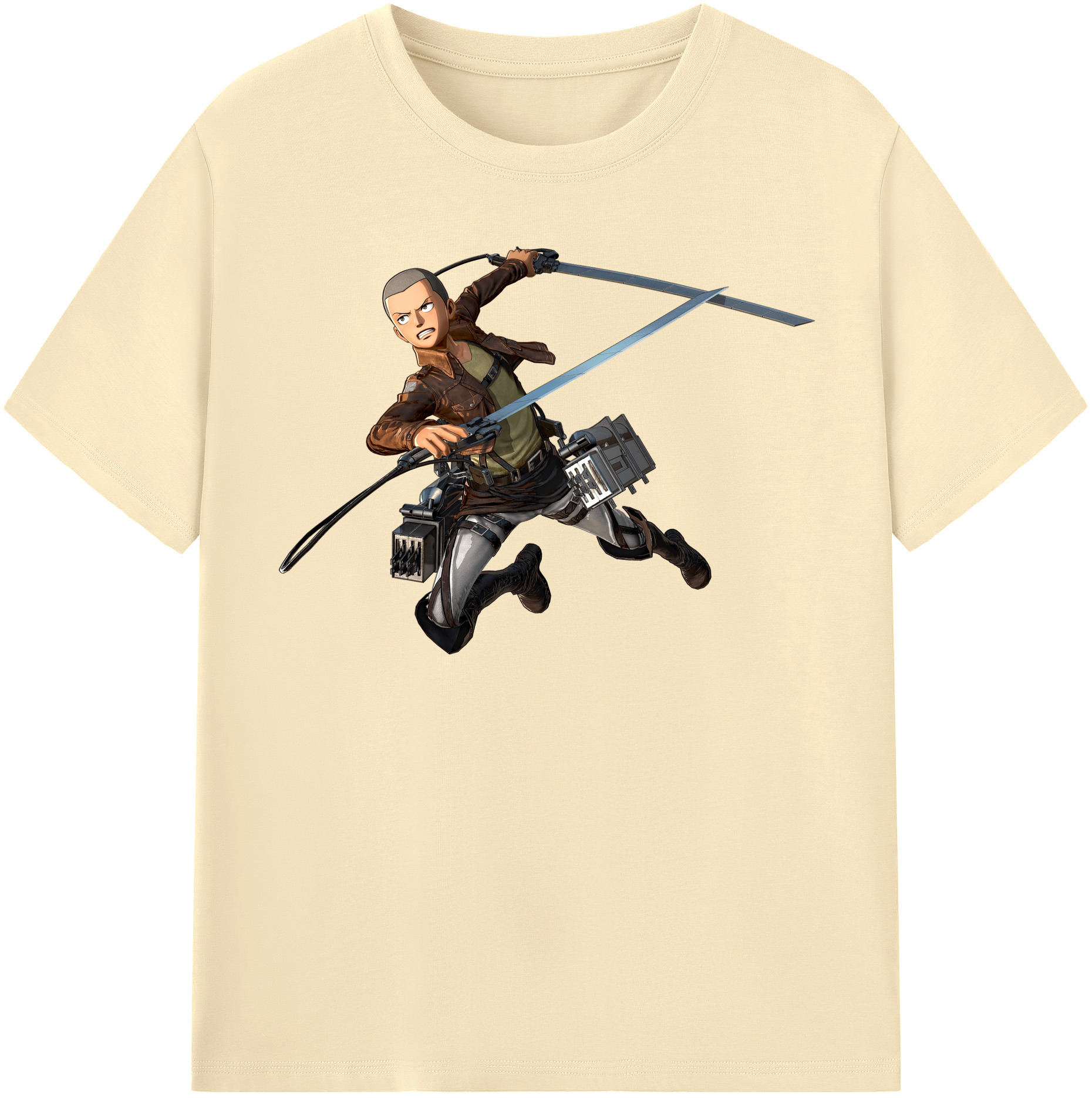 （画像用） 進撃の巨人 コニー·スプリンガー Attack on Titan Connie Springer 綿100％半袖Tシャツ（フロントプリント）