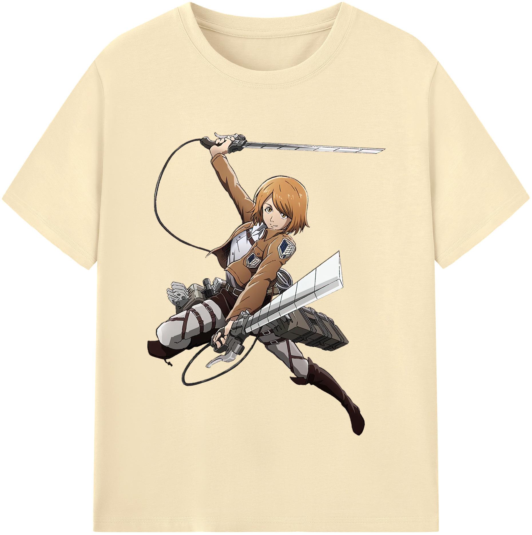 （画像用） 進撃の巨人 ペトラ·ラル Attack on Titan Petra Rall 綿100％半袖Tシャツ（フロントプリント）