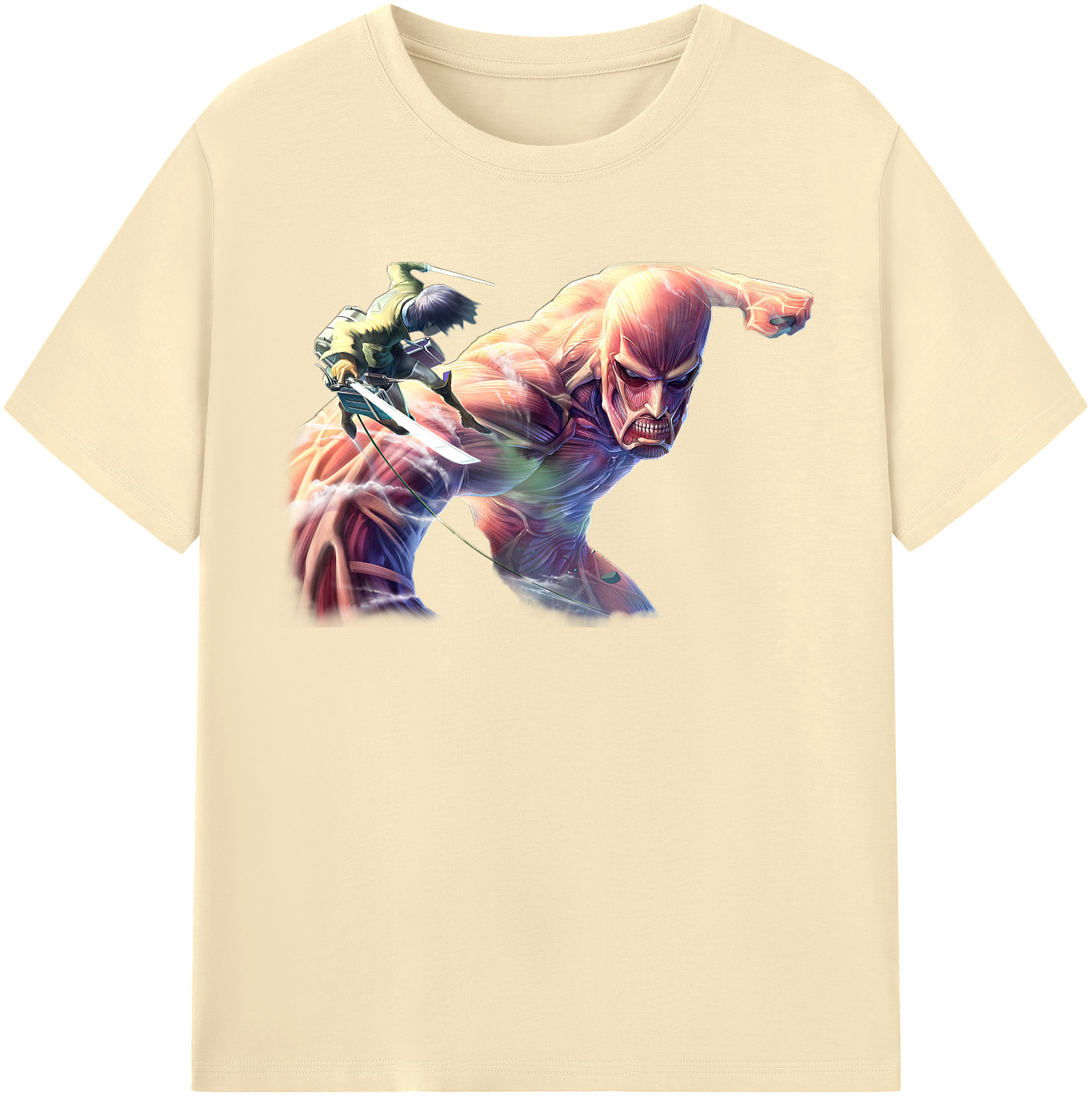 （画像用） 進撃の巨人 Attack on Titan 綿100％半袖Tシャツ（フロントプリント）