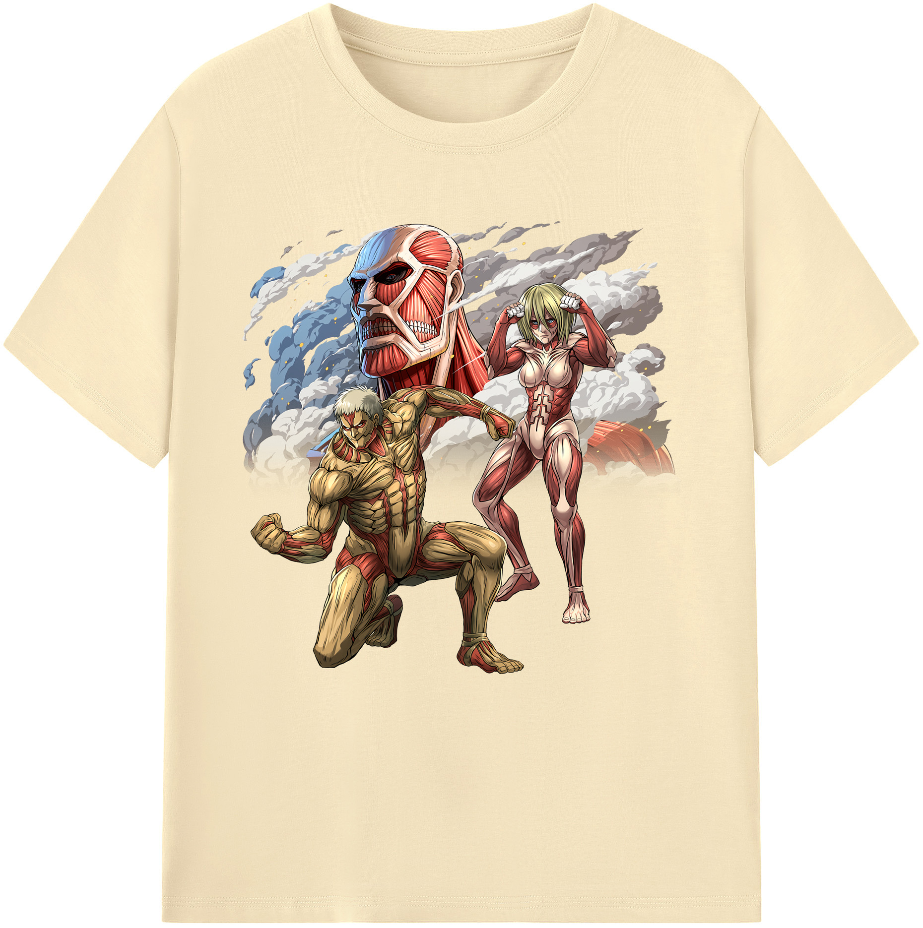 （画像用） 進撃の巨人 Attack on Titan 綿100％半袖Tシャツ（フロントプリント）