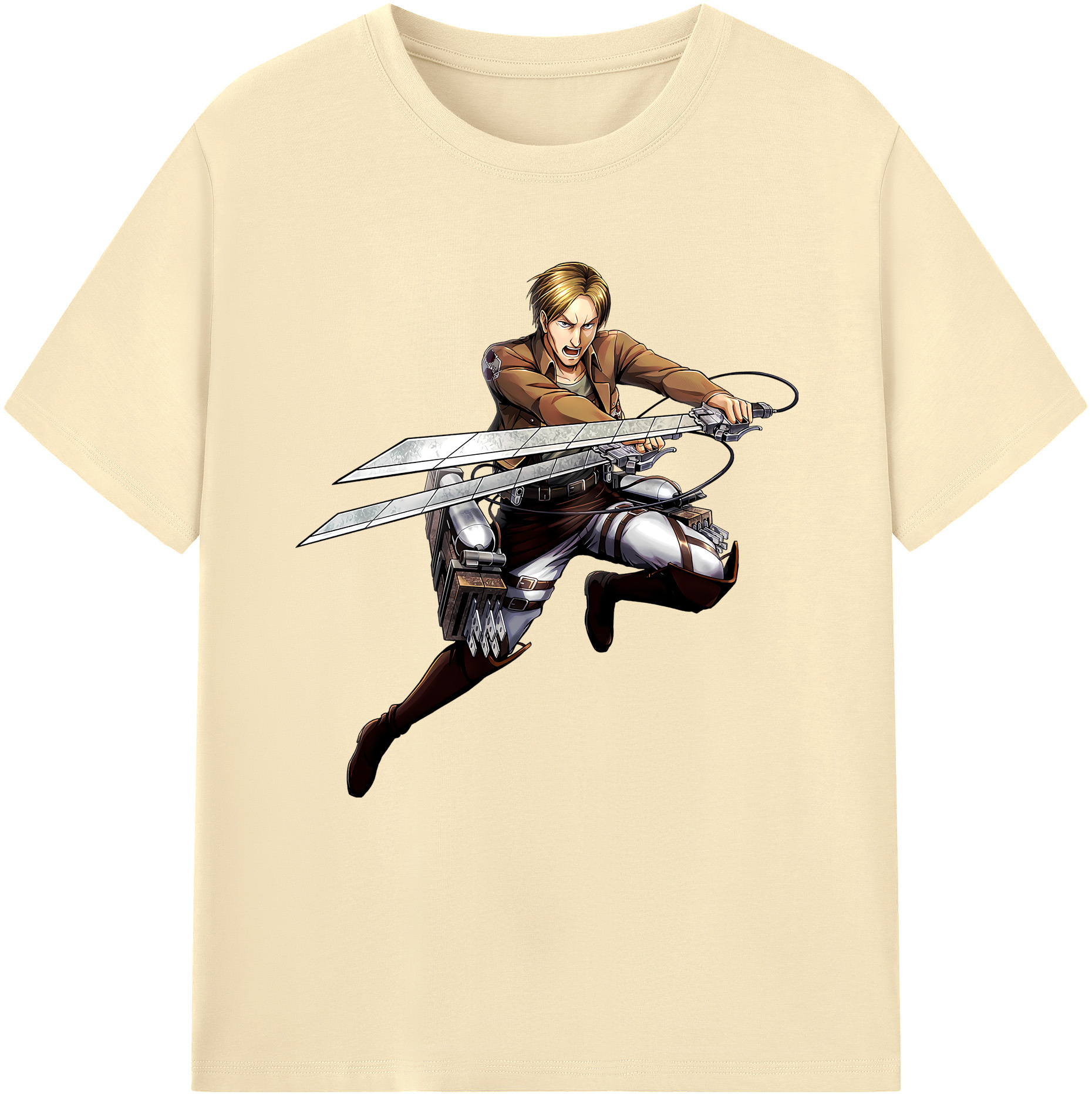 （画像用） 進撃の巨人 Attack on Titan 綿100％半袖Tシャツ（フロントプリント）