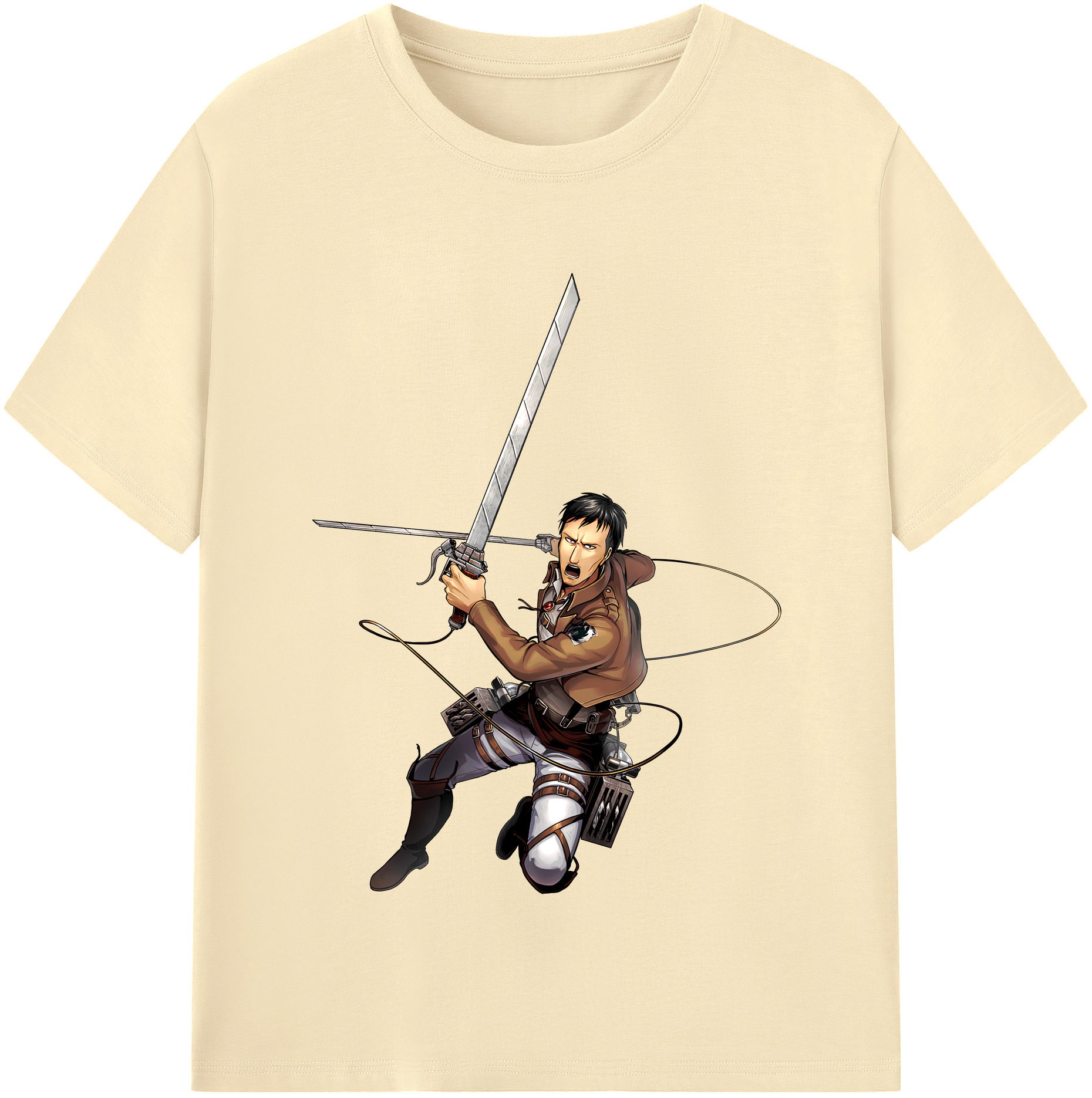 （画像用） 進撃の巨人 Attack on Titan 綿100％半袖Tシャツ（フロントプリント）