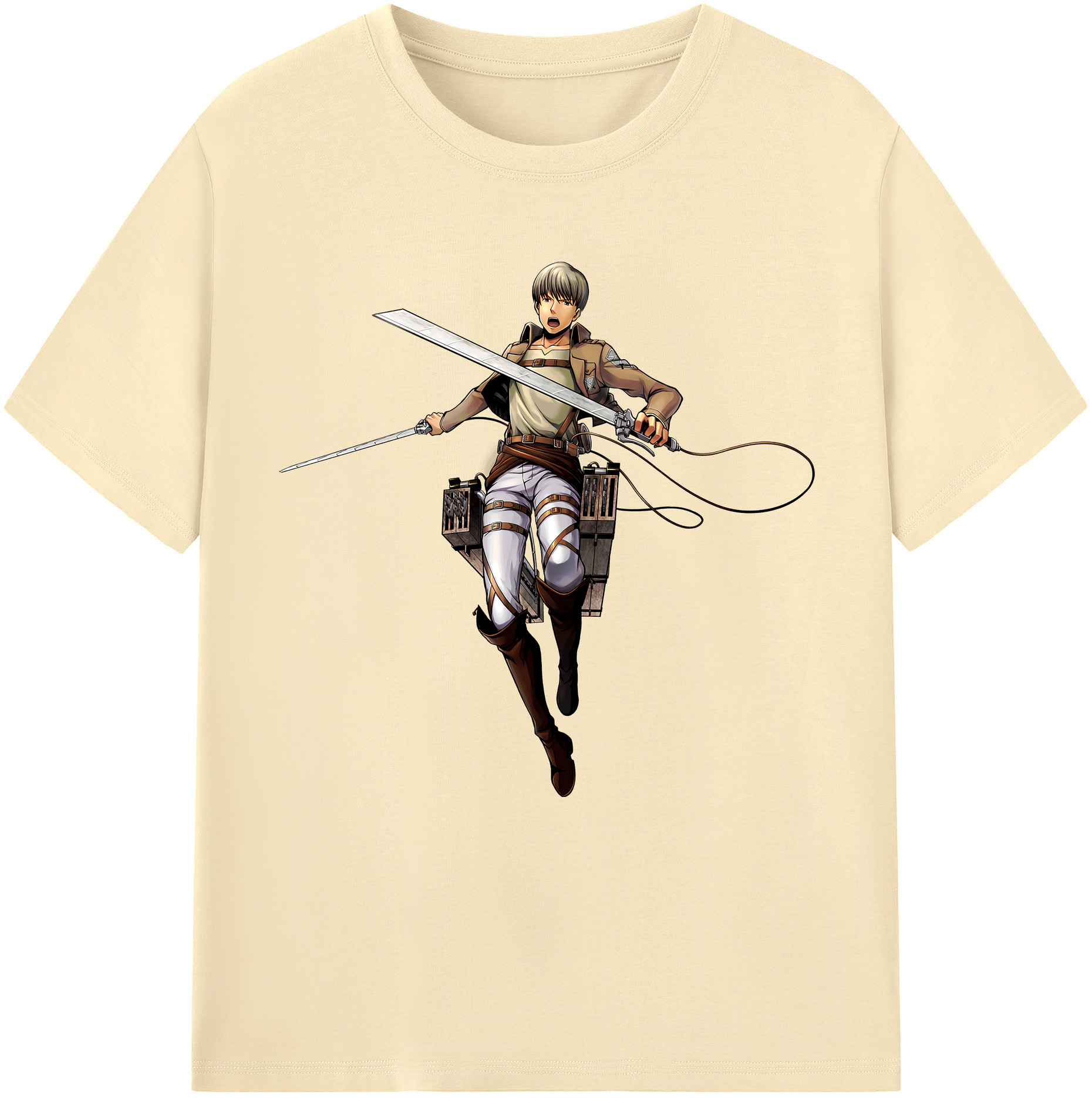 （画像用） 進撃の巨人 Attack on Titan 綿100％半袖Tシャツ（フロントプリント）
