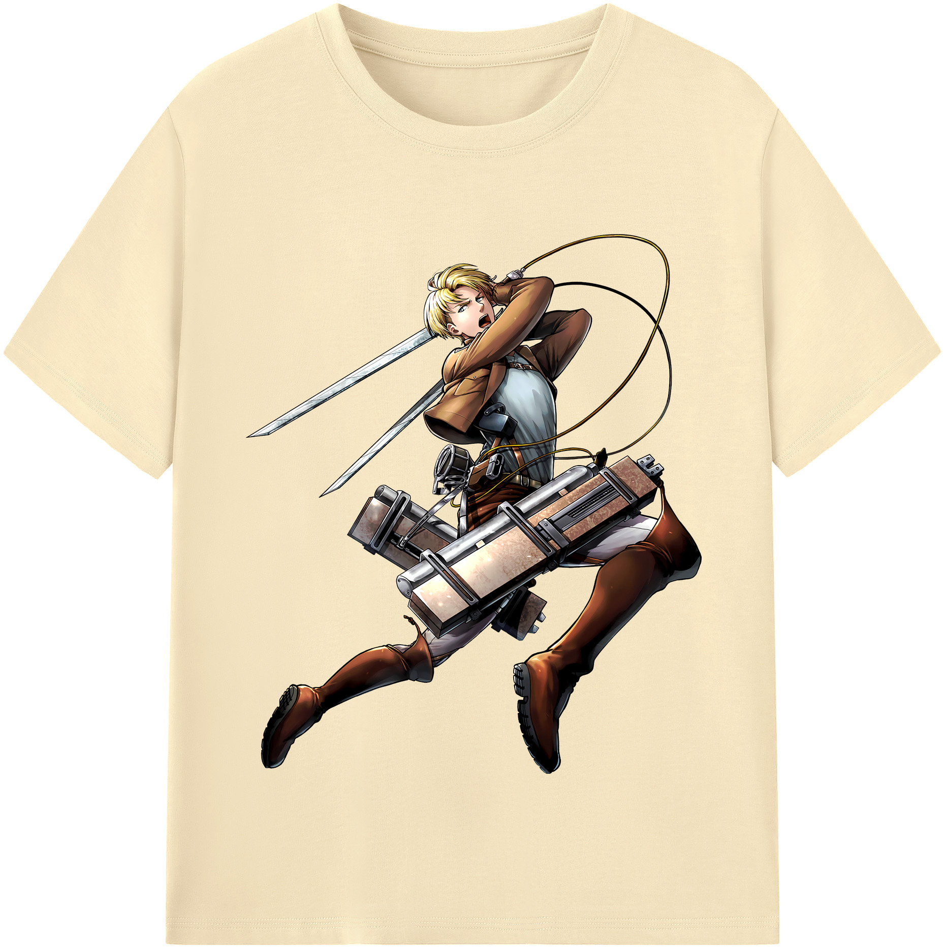 （画像用） 進撃の巨人 Attack on Titan 綿100％半袖Tシャツ（フロントプリント）