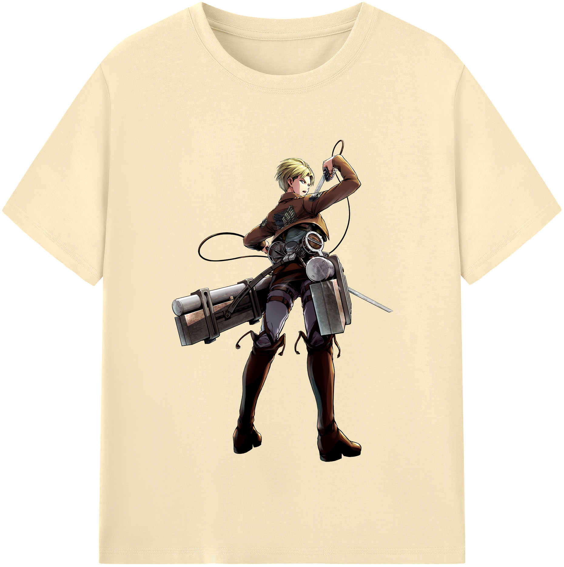 （画像用） 進撃の巨人 Attack on Titan 綿100％半袖Tシャツ（フロントプリント）