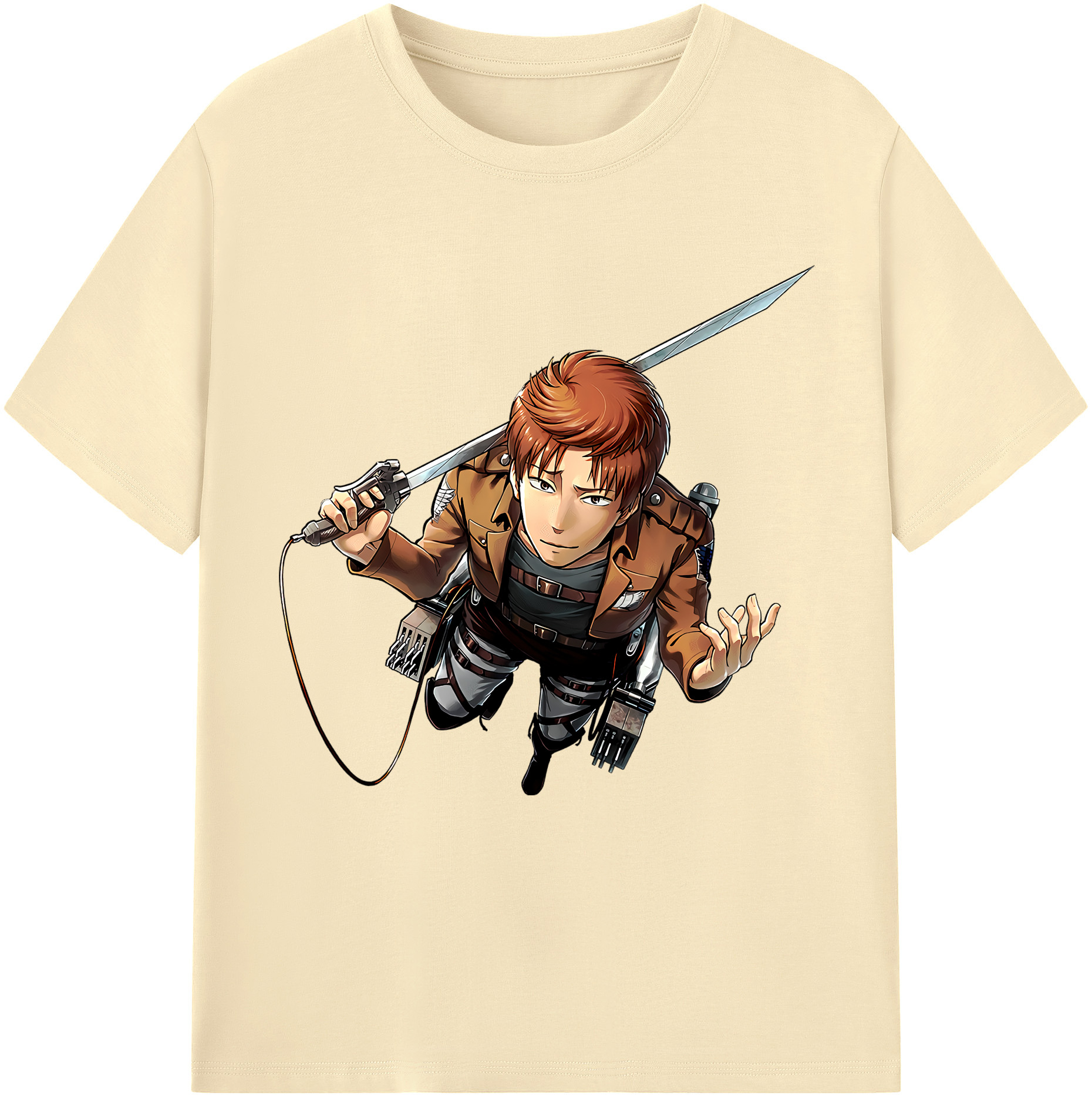 （画像用） 進撃の巨人 Attack on Titan 綿100％半袖Tシャツ（フロントプリント）