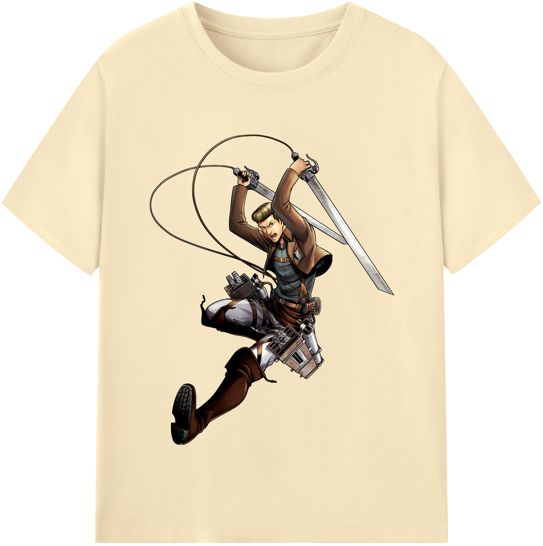 （画像用） 進撃の巨人 Attack on Titan 綿100％半袖Tシャツ（フロントプリント）