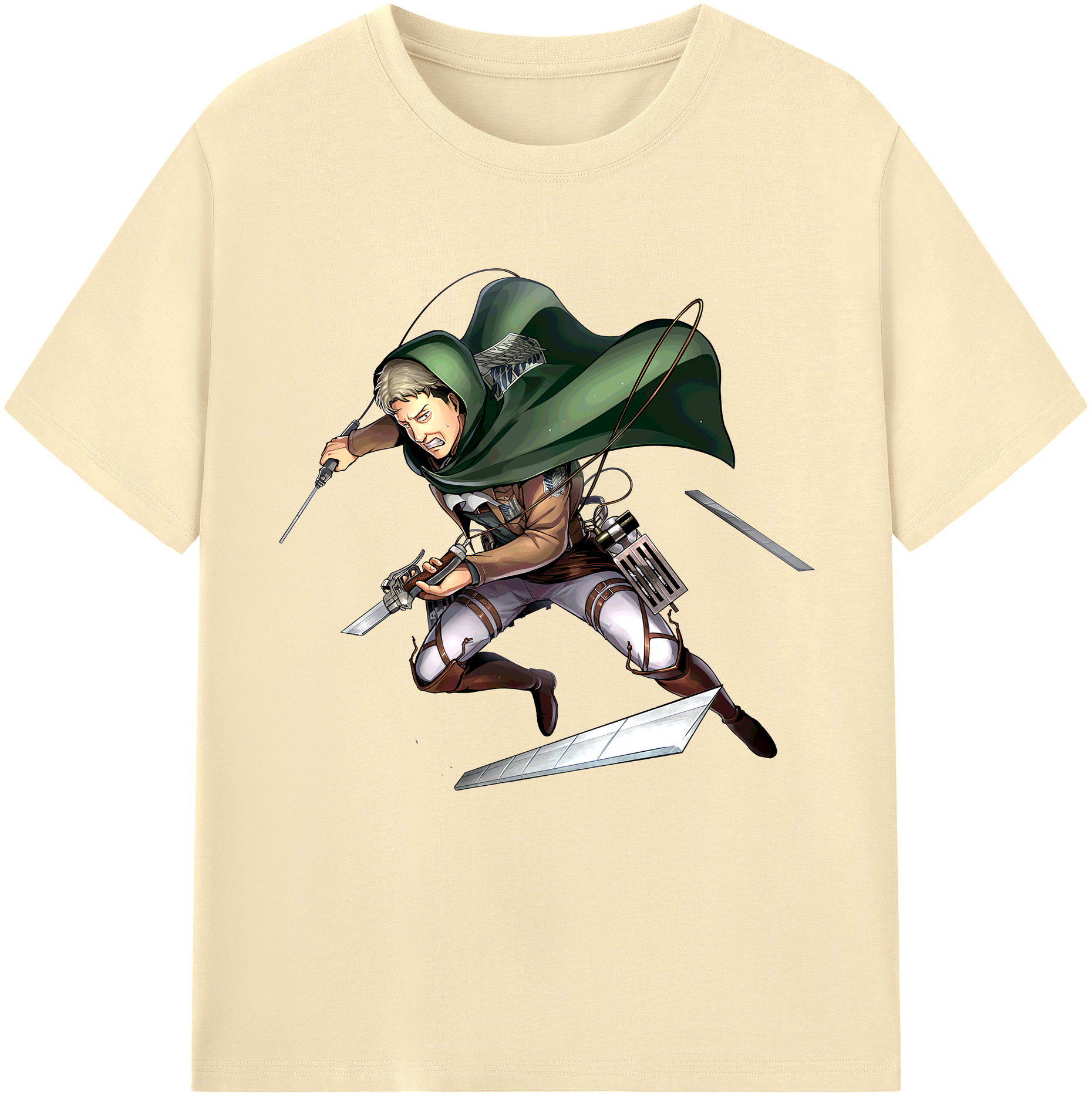（画像用） 進撃の巨人 Attack on Titan 綿100％半袖Tシャツ（フロントプリント）