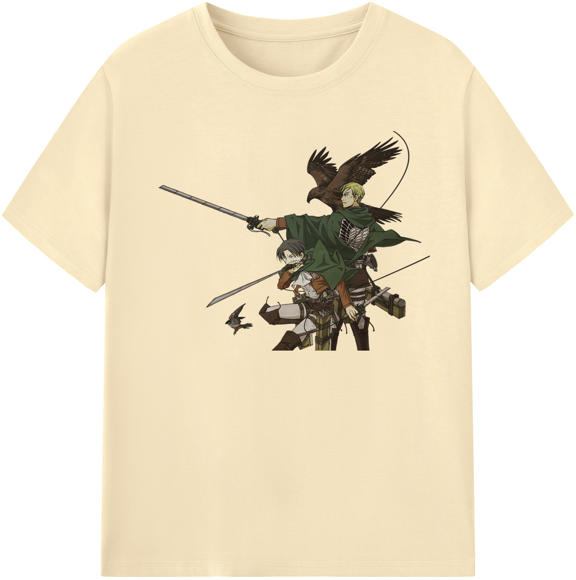 （画像用） 進撃の巨人 Attack on Titan 綿100％半袖Tシャツ（フロントプリント）