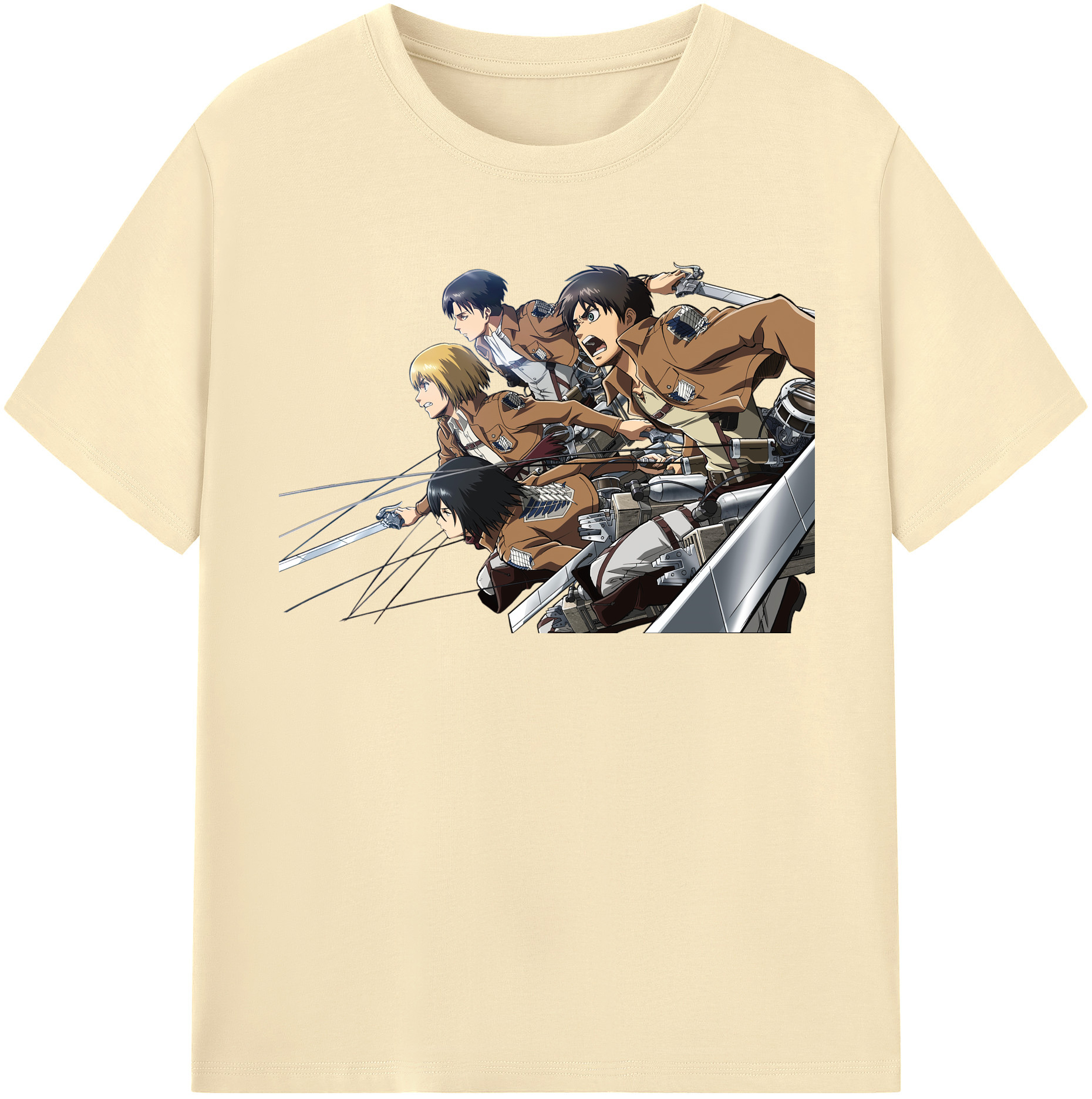 （画像用） 進撃の巨人 Attack on Titan 綿100％半袖Tシャツ（フロントプリント）