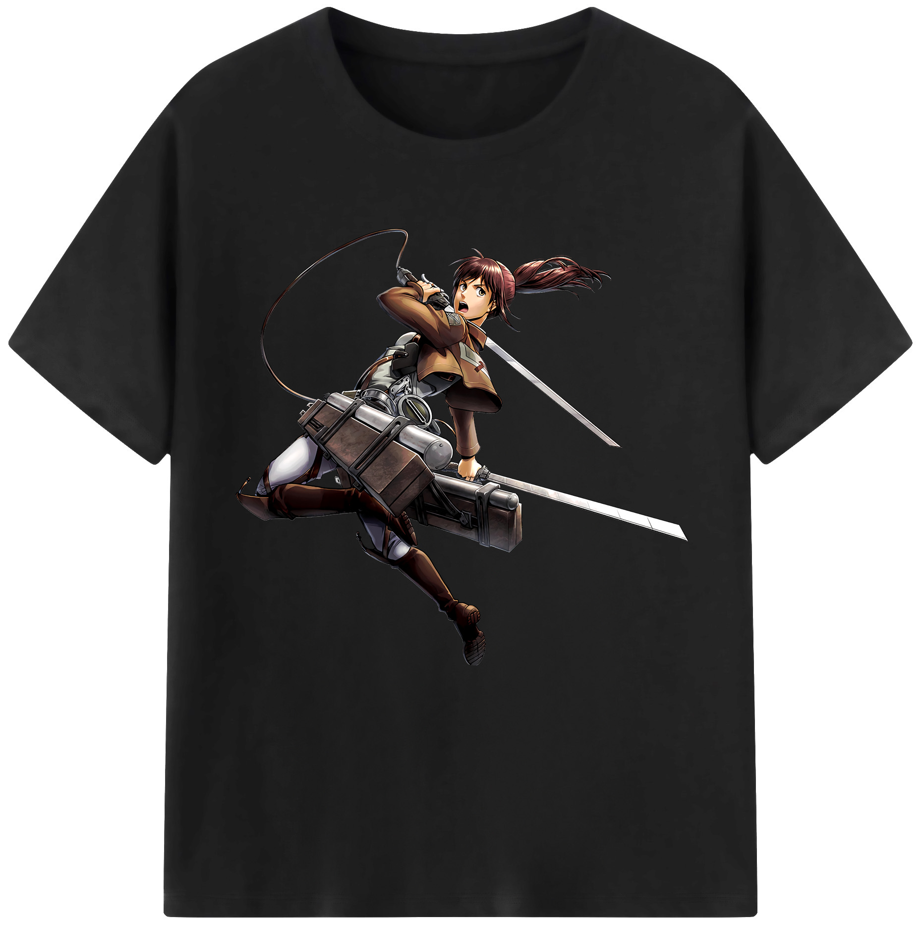 （画像用） 進撃の巨人 サシャ·ブラウス Attack on Titan Sasha Blaus 綿100％半袖Tシャツ（フロントプリント）