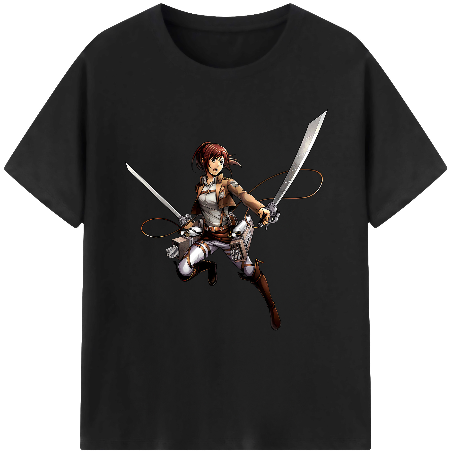 （画像用） 進撃の巨人 サシャ·ブラウス Attack on Titan Sasha Blaus 綿100％半袖Tシャツ（フロントプリント）