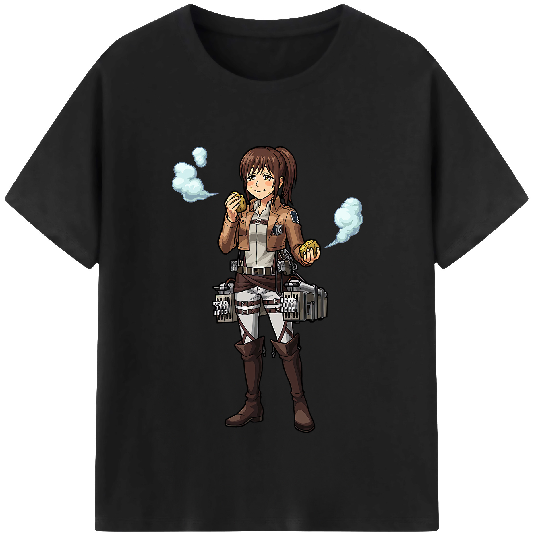 （画像用） 進撃の巨人 サシャ·ブラウス Attack on Titan Sasha Blaus 綿100％半袖Tシャツ（フロントプリント）