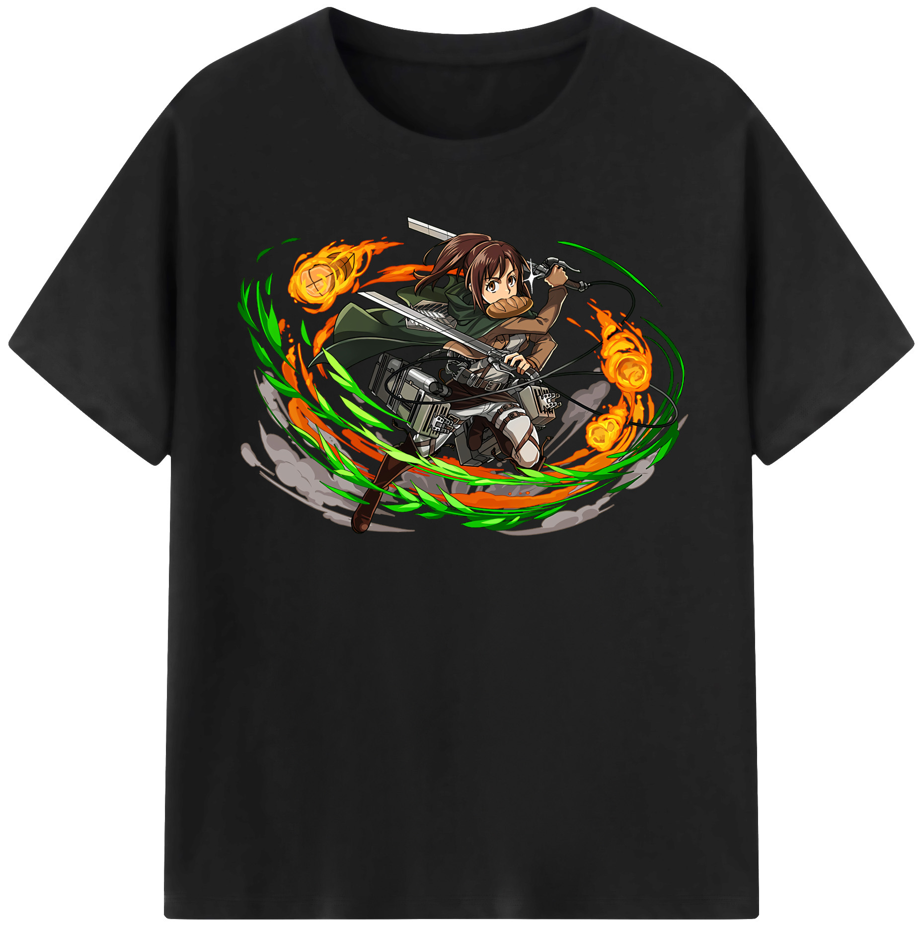（画像用） 進撃の巨人 サシャ·ブラウス Attack on Titan Sasha Blaus 綿100％半袖Tシャツ（フロントプリント）