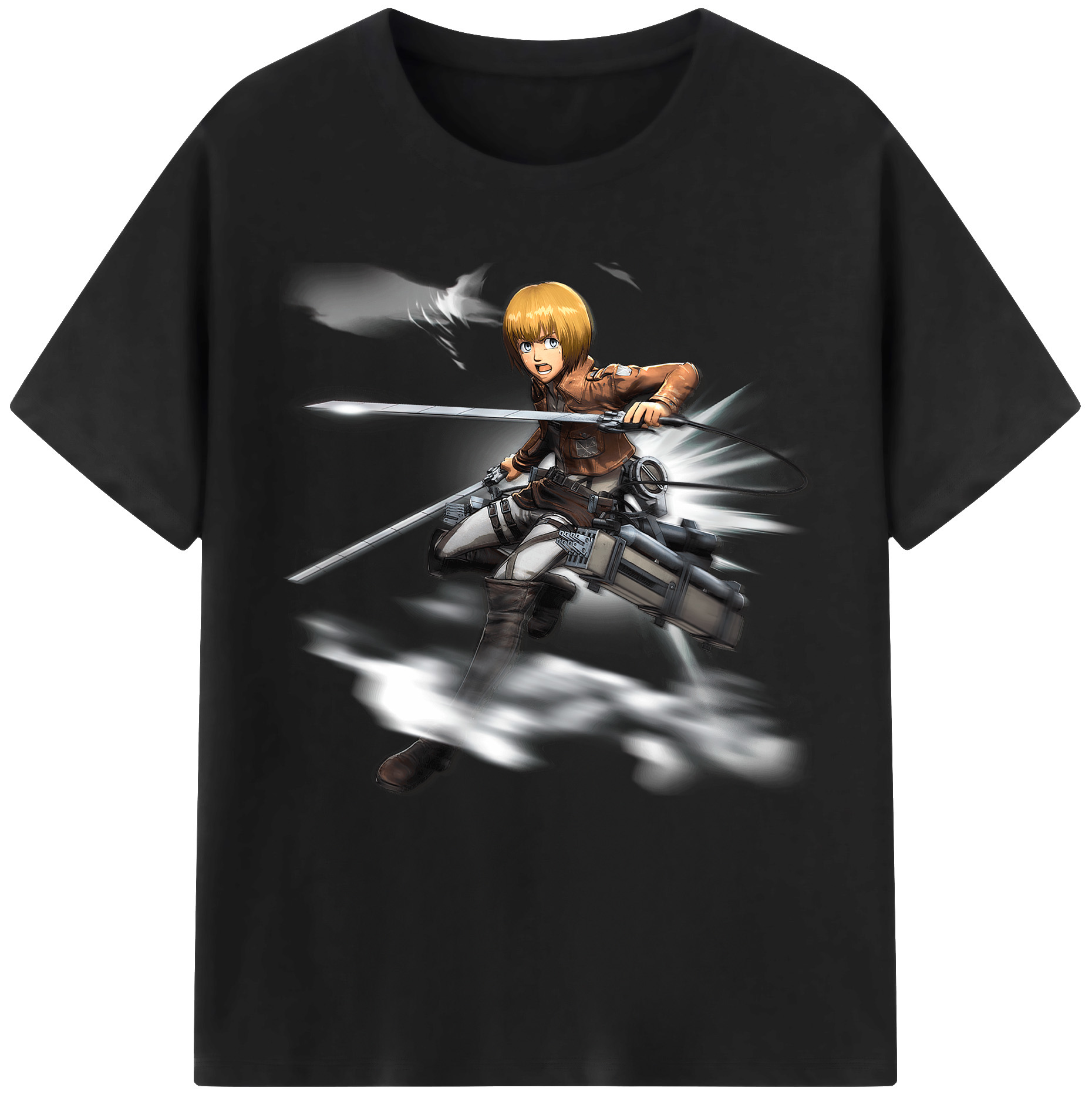 （画像用） 進撃の巨人 アルミン·アルレルト Attack on Titan Armin Arlert 綿100％半袖Tシャツ（フロントプリント）