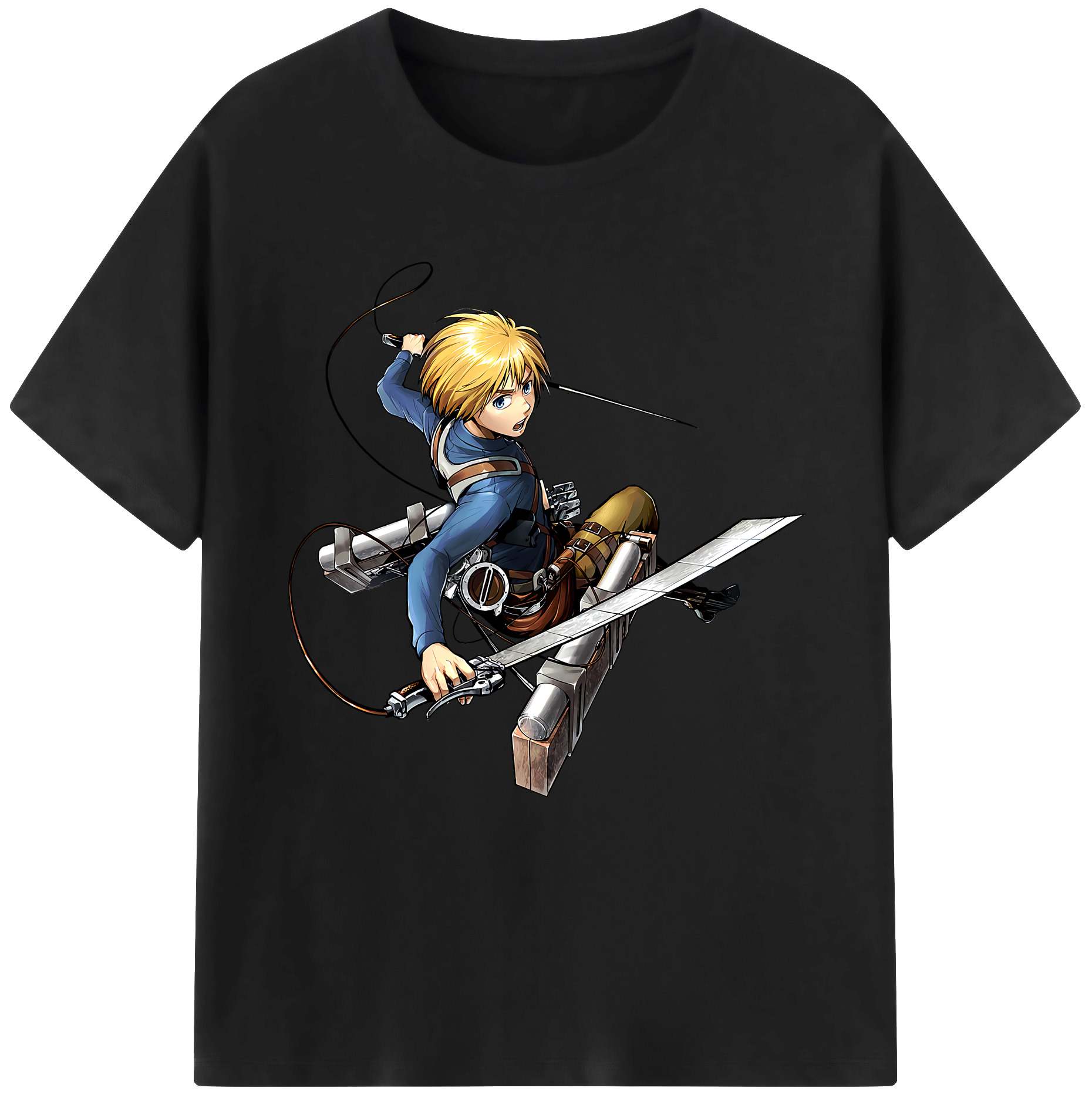 （画像用） 進撃の巨人 アルミン·アルレルト Attack on Titan Armin Arlert 綿100％半袖Tシャツ（フロントプリント）