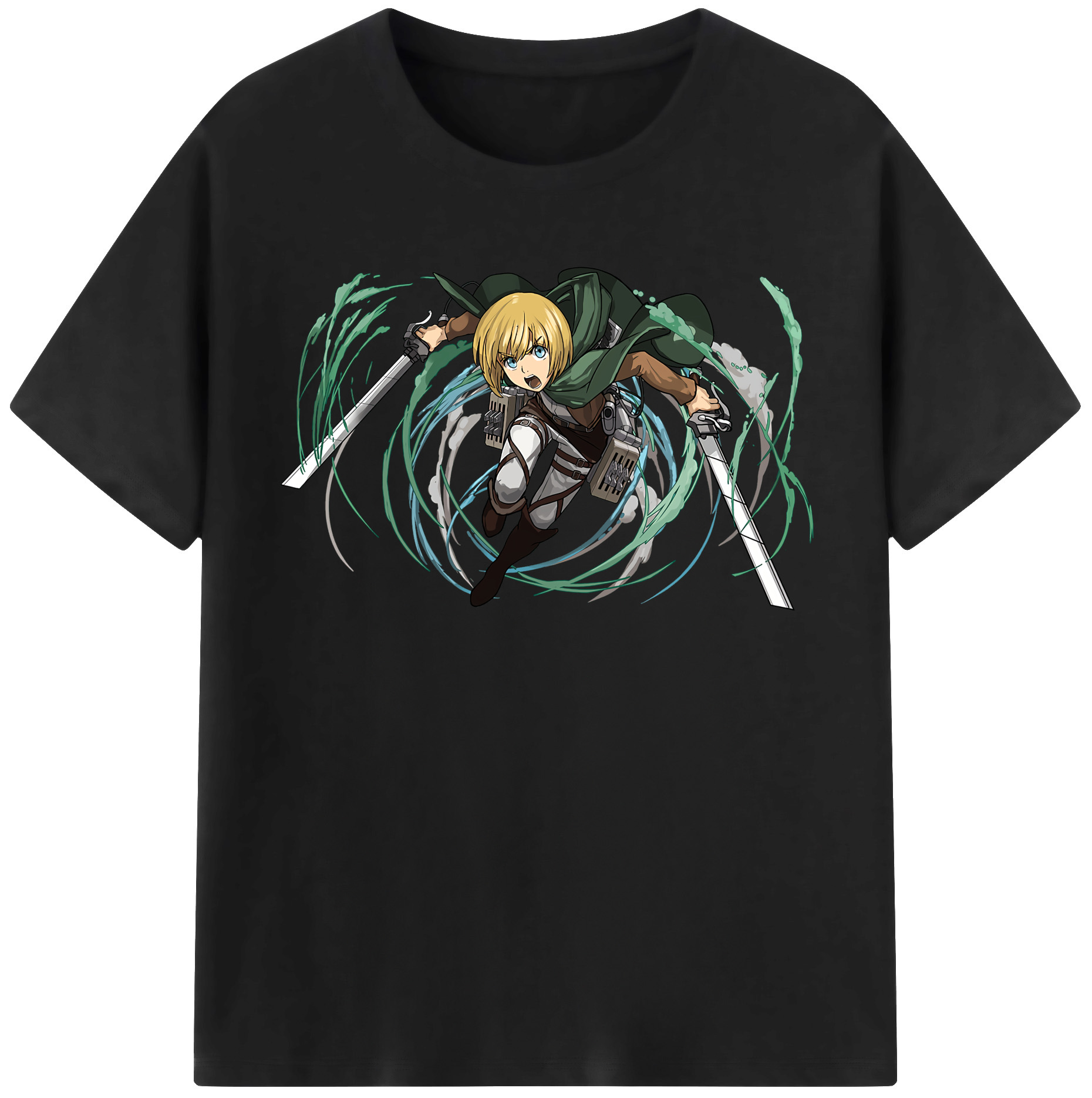 （画像用） 進撃の巨人 アルミン·アルレルト Attack on Titan Armin Arlert 綿100％半袖Tシャツ（フロントプリント）