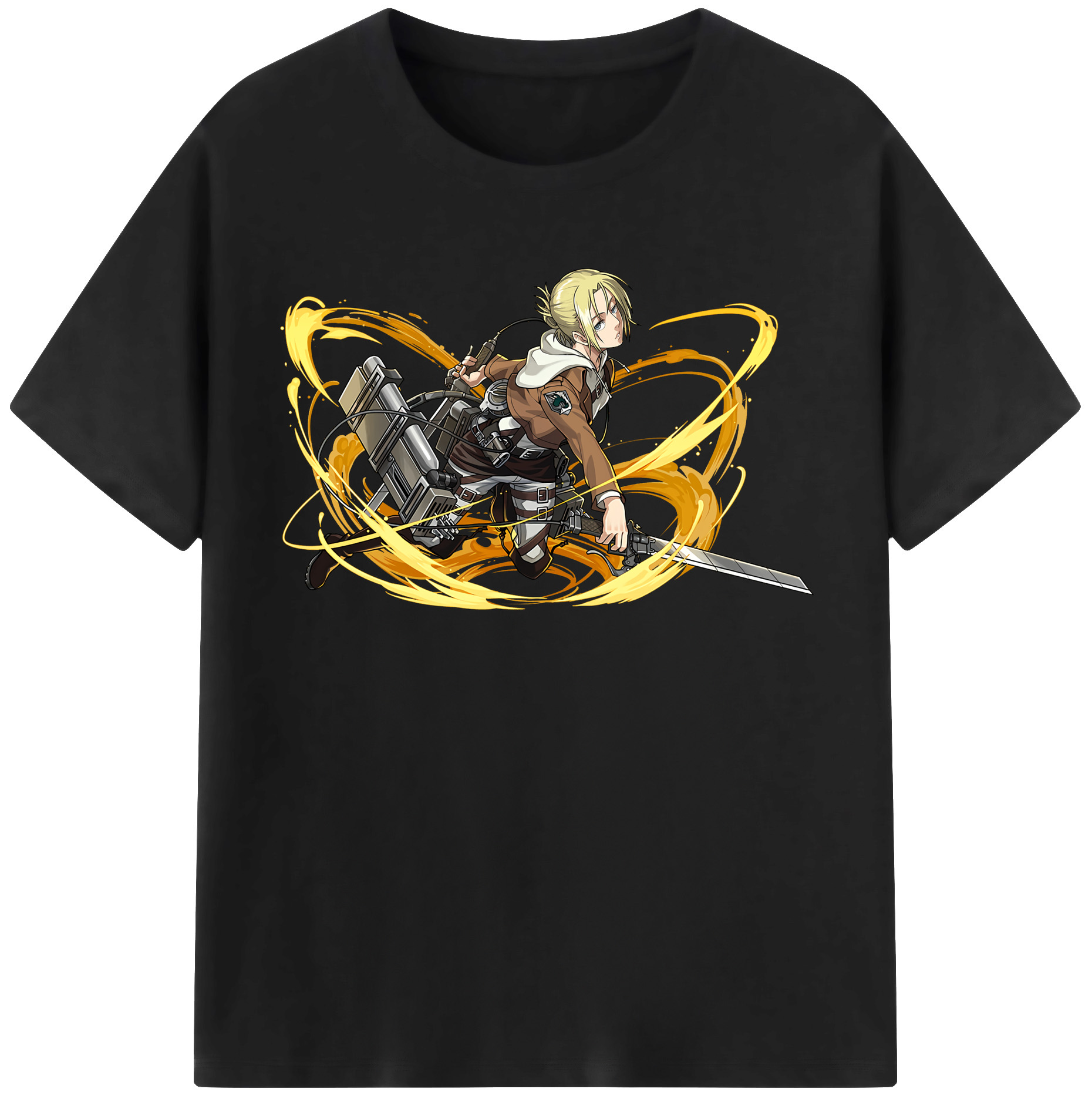 （画像用） 進撃の巨人 アニ・レオンハート Attack on Titan Annie Leonhart 綿100％半袖Tシャツ（フロントプリント）