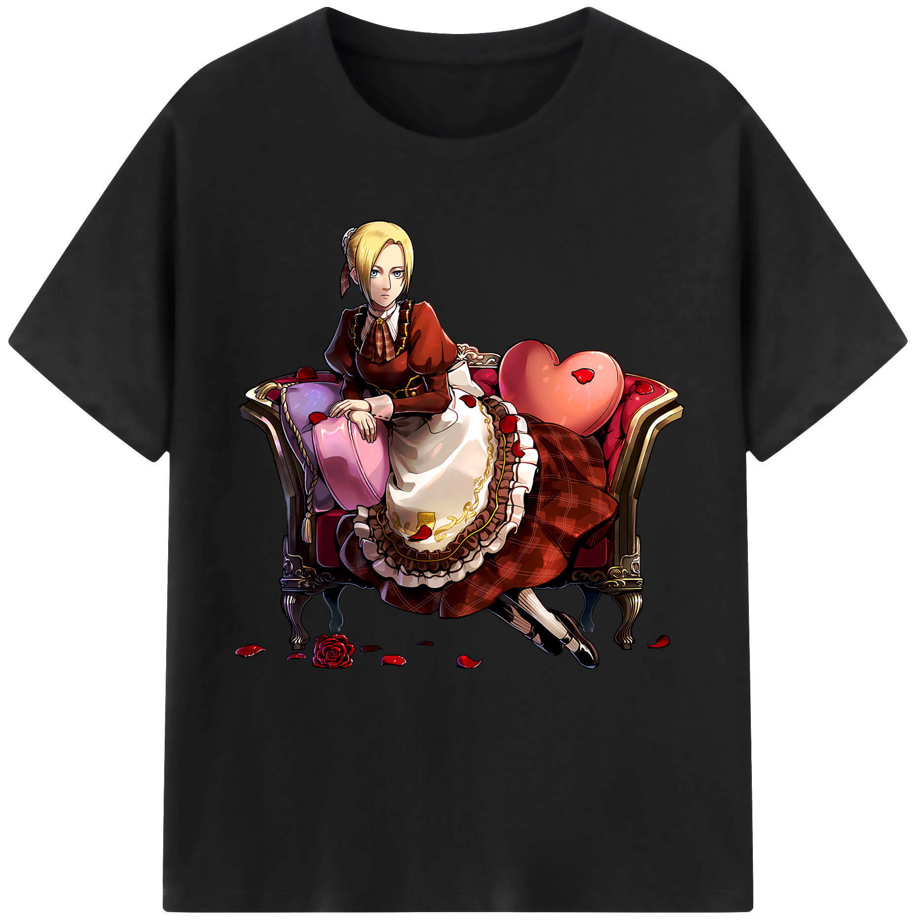 （画像用） 進撃の巨人 アニ・レオンハート Attack on Titan Annie Leonhart 綿100％半袖Tシャツ（フロントプリント）