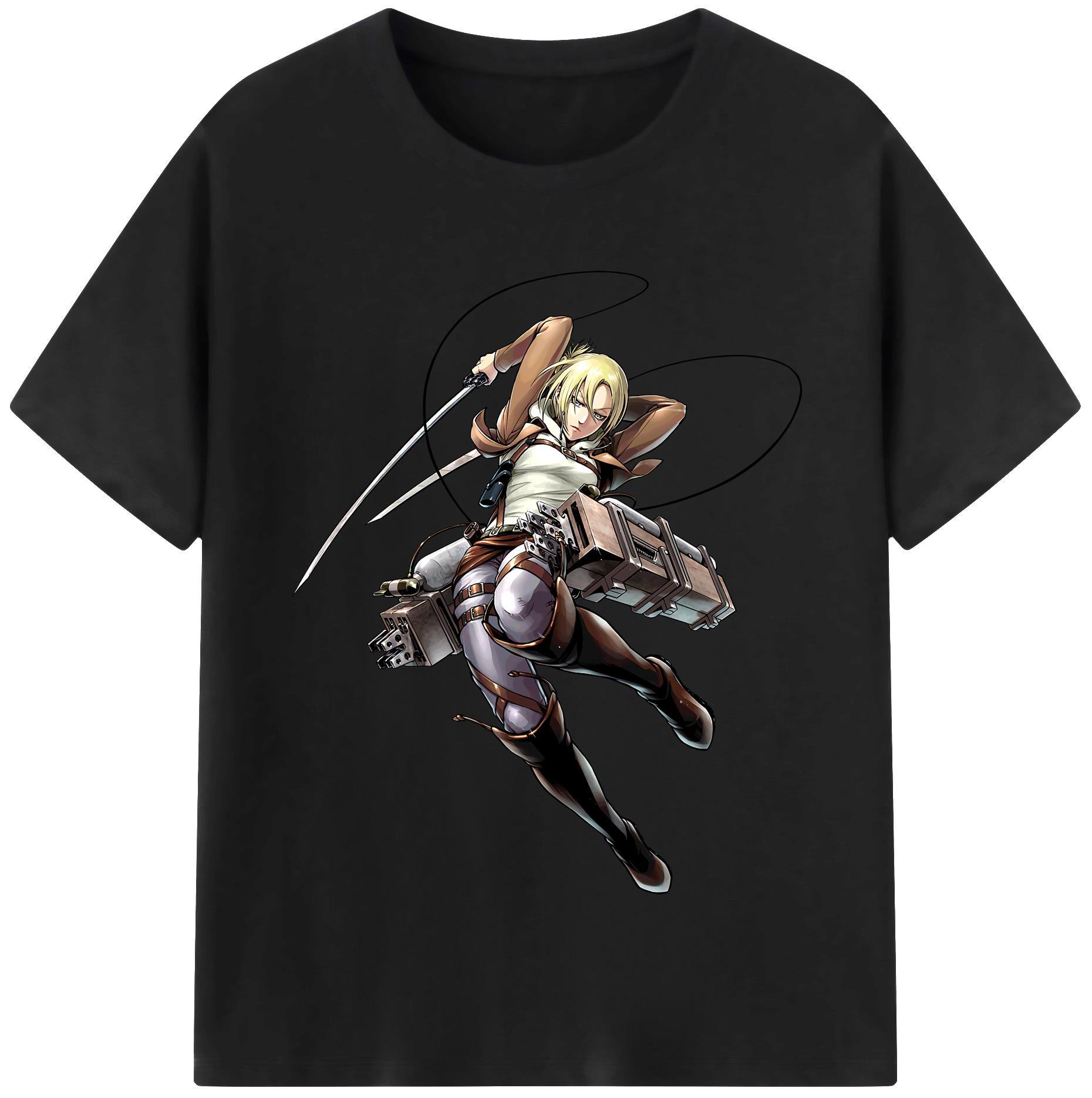 （画像用） 進撃の巨人 アニ・レオンハート Attack on Titan Annie Leonhart 綿100％半袖Tシャツ（フロントプリント）
