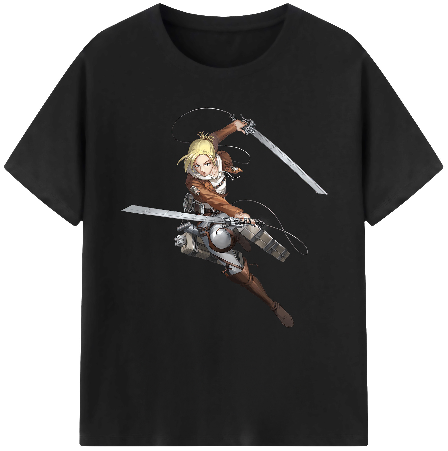 （画像用） 進撃の巨人 アニ・レオンハート Attack on Titan Annie Leonhart 綿100％半袖Tシャツ（フロントプリント）