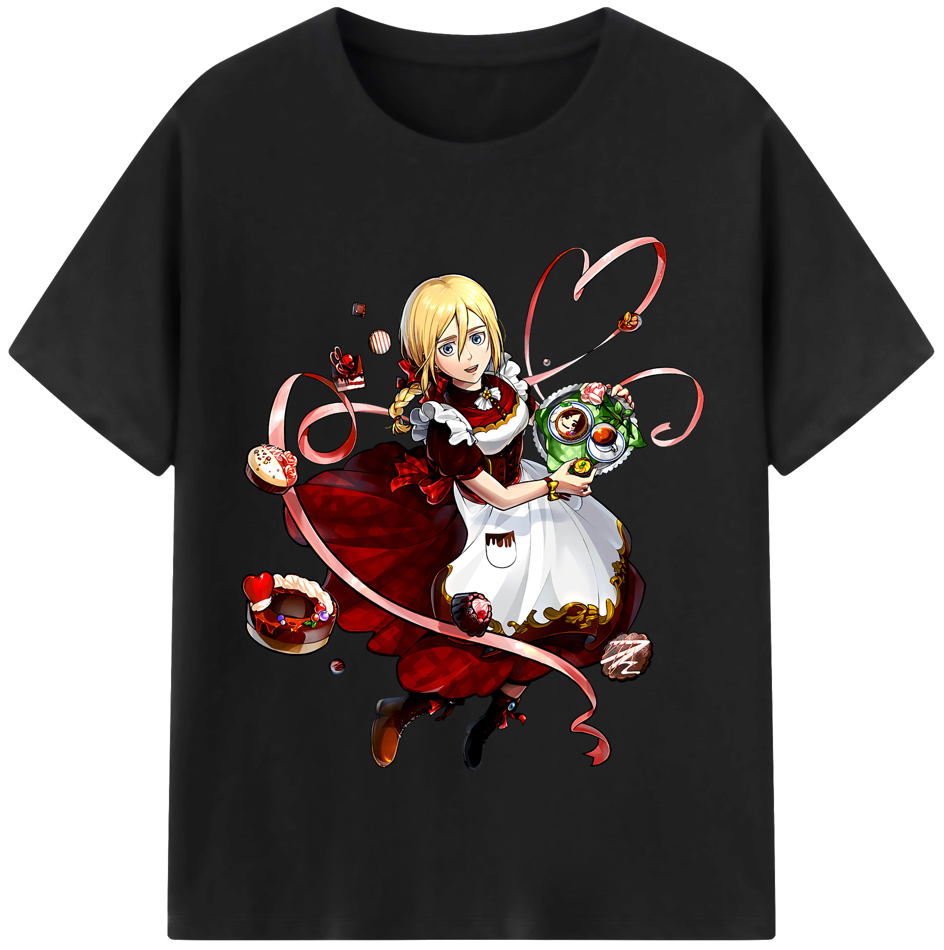 （画像用） 進撃の巨人 クリスタ·レンズ Attack on Titan Christa Lenz 綿100％半袖Tシャツ（フロントプリント）