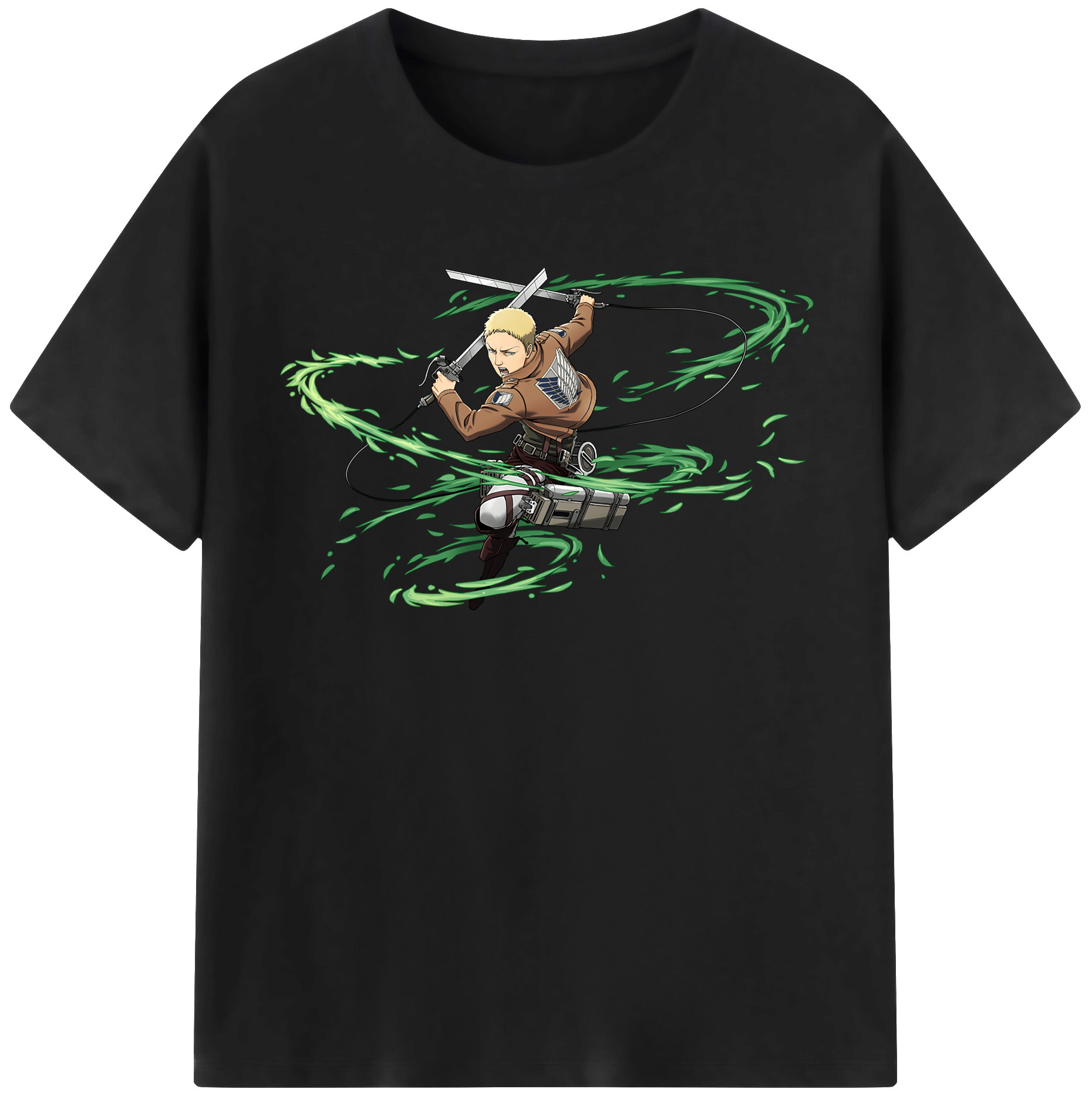 （画像用） 進撃の巨人 ライナー・ブラウン Attack on Titan Reiner Braun 綿100％半袖Tシャツ（フロントプリント）