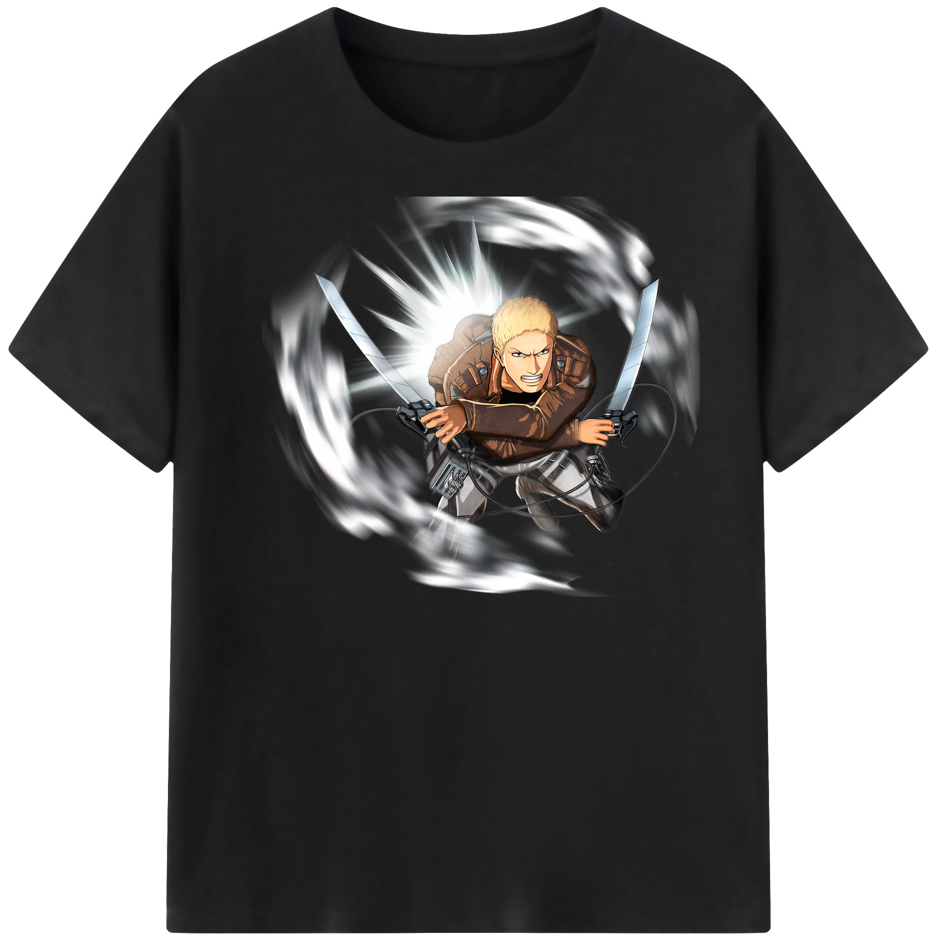 （画像用） 進撃の巨人 ライナー・ブラウン Attack on Titan Reiner Braun 綿100％半袖Tシャツ（フロントプリント）