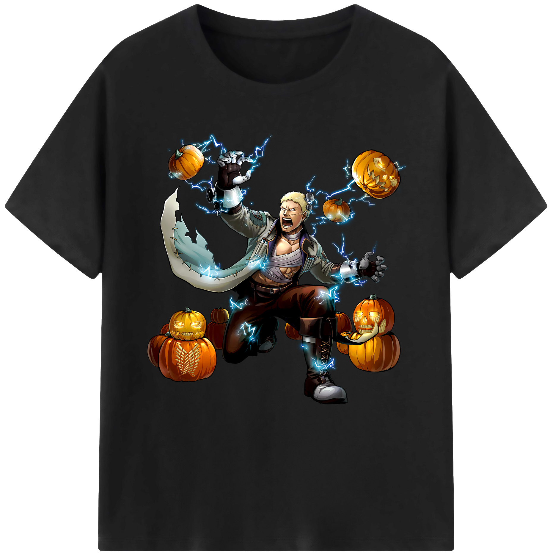 （画像用） 進撃の巨人 ライナー・ブラウン Attack on Titan Reiner Braun 綿100％半袖Tシャツ（フロントプリント）