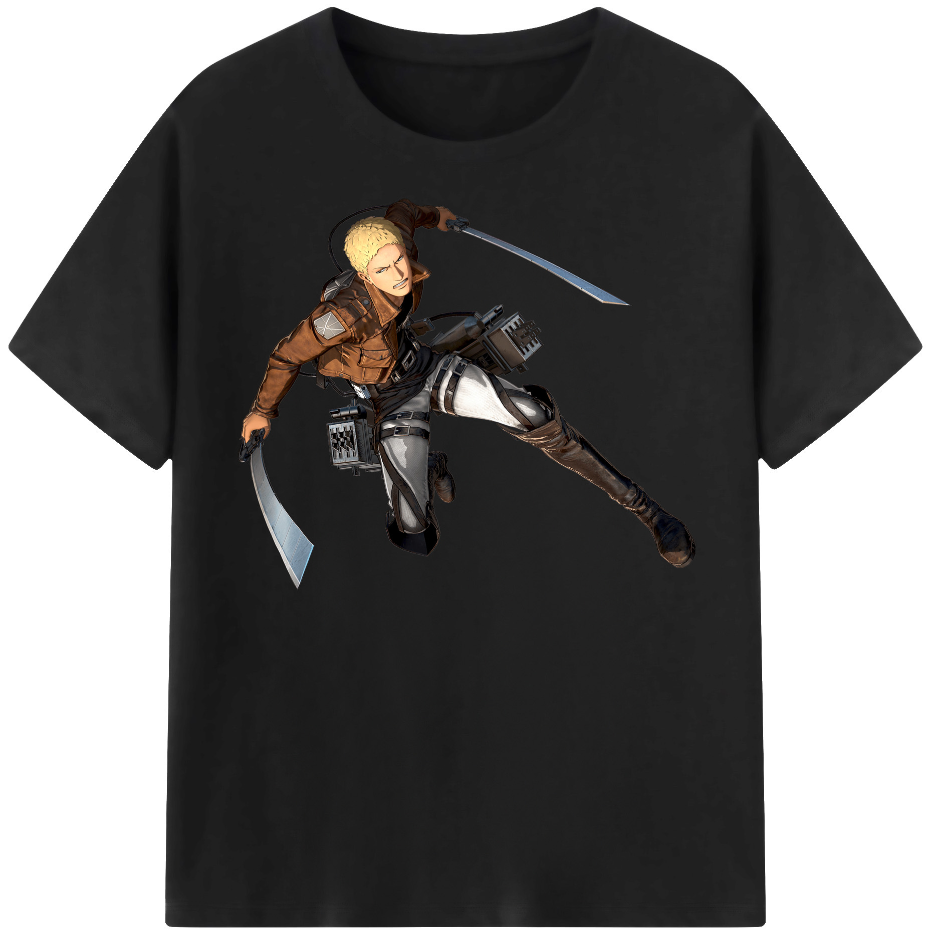 （画像用） 進撃の巨人 ライナー・ブラウン Attack on Titan Reiner Braun 綿100％半袖Tシャツ（フロントプリント）