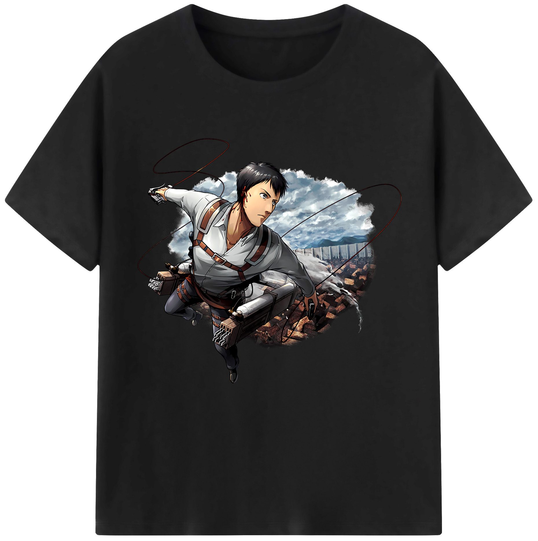 （画像用） 進撃の巨人 ベルトルト・フーバー Attack on Titan Bertholdt Hoover 綿100％半袖Tシャツ（フロントプリント）
