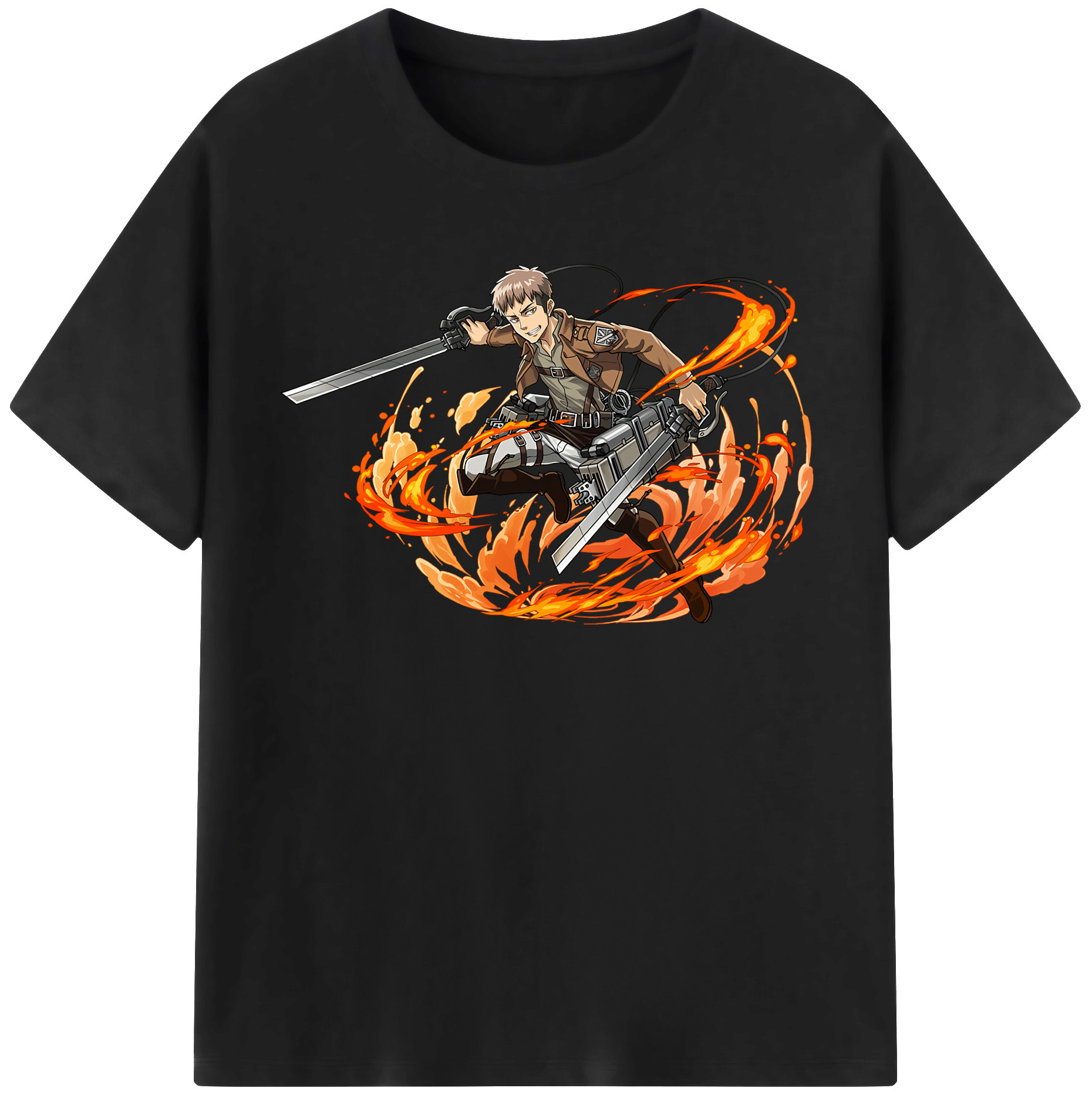 （画像用） 進撃の巨人 ジャン・キルシュタイン Attack on Titan Jean Kirstein 綿100％半袖Tシャツ（フロントプリント）