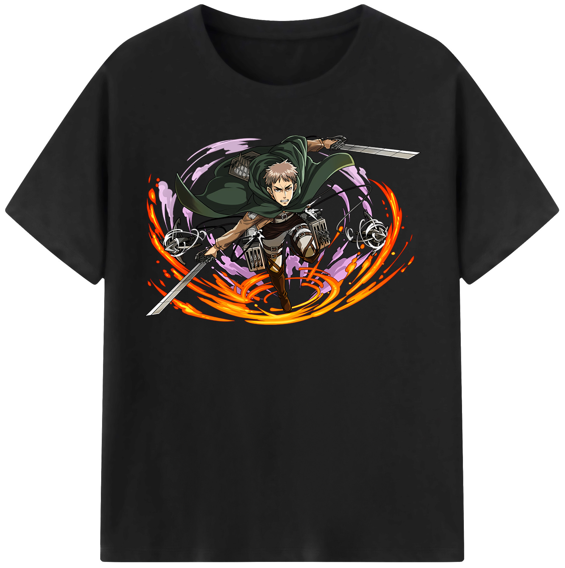 （画像用） 進撃の巨人 ジャン・キルシュタイン Attack on Titan Jean Kirstein 綿100％半袖Tシャツ（フロントプリント）