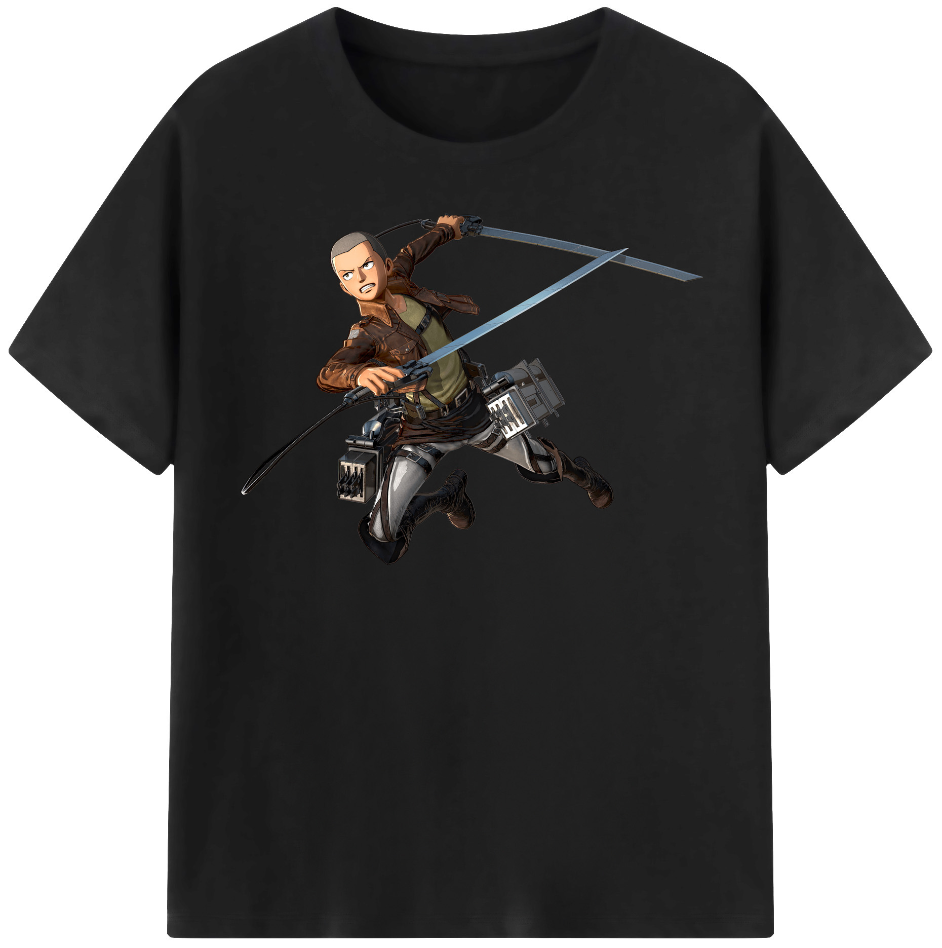 （画像用） 進撃の巨人 コニー·スプリンガー Attack on Titan Connie Springer 綿100％半袖Tシャツ（フロントプリント）