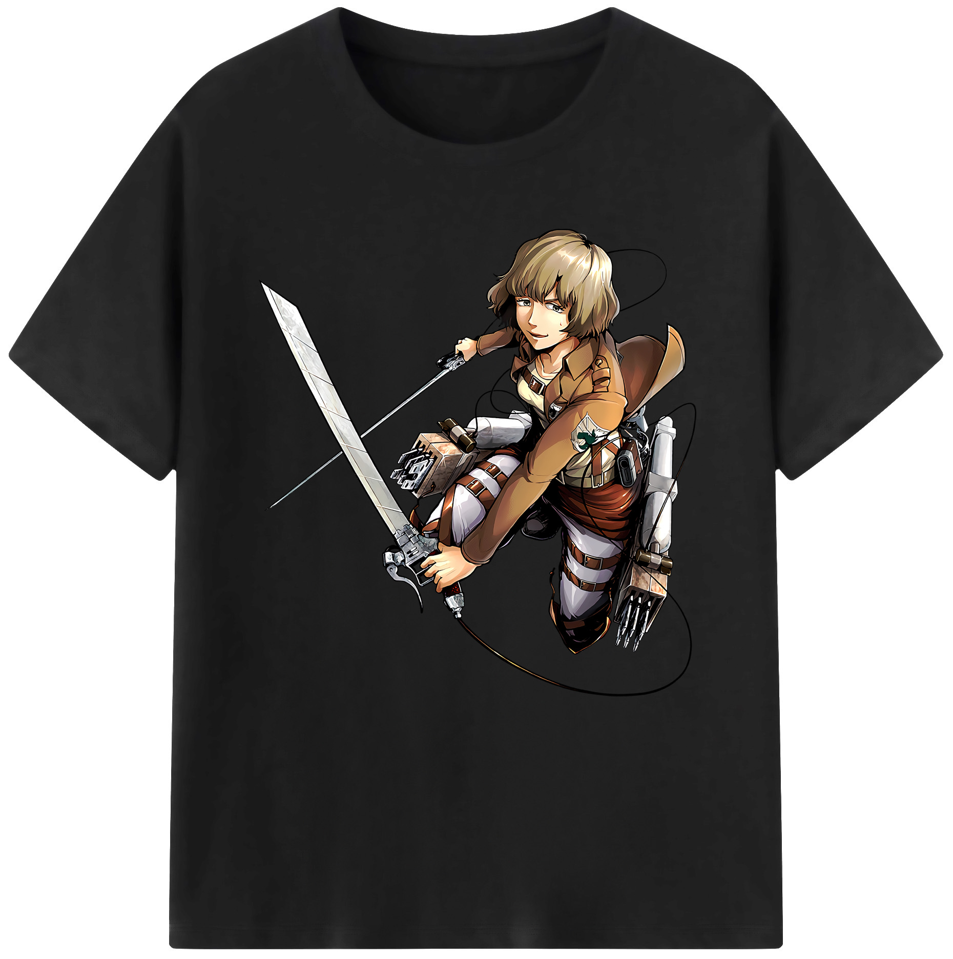 （画像用） 進撃の巨人 ヒツチ Attack on Titan Hitch 綿100％半袖Tシャツ（フロントプリント）