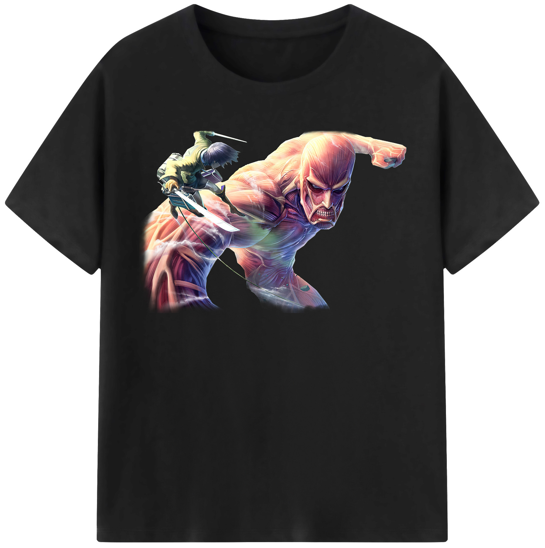 （画像用） 進撃の巨人 Attack on Titan 綿100％半袖Tシャツ（フロントプリント）