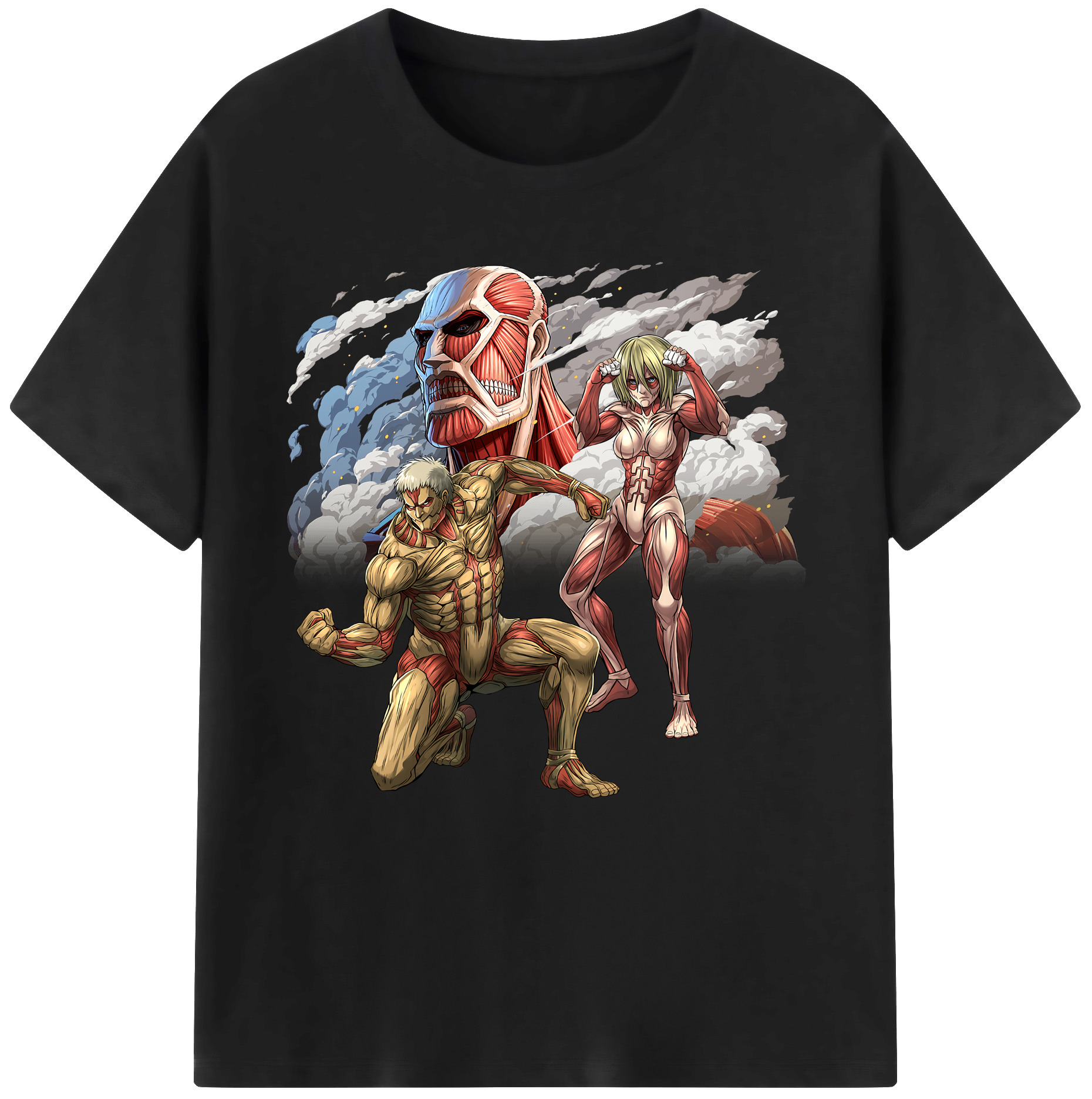 （画像用） 進撃の巨人 Attack on Titan 綿100％半袖Tシャツ（フロントプリント）