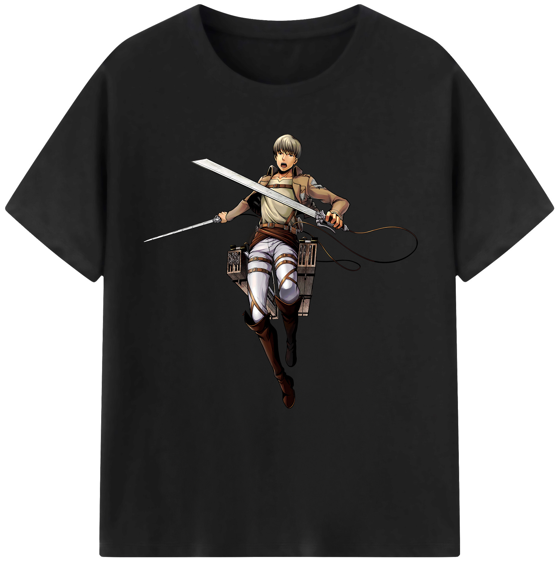 （画像用） 進撃の巨人 Attack on Titan 綿100％半袖Tシャツ（フロントプリント）