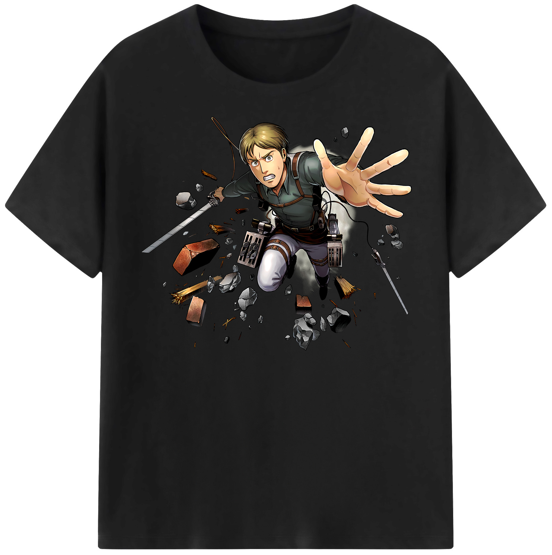 （画像用） 進撃の巨人 Attack on Titan 綿100％半袖Tシャツ（フロントプリント）