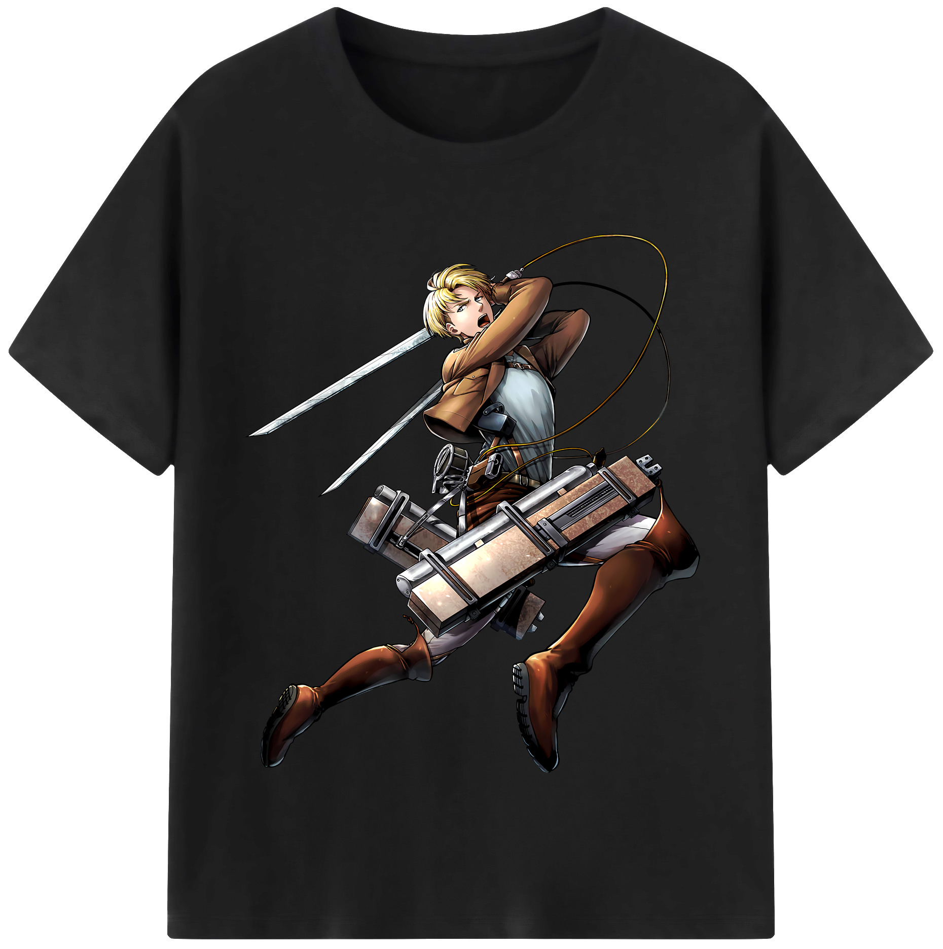 （画像用） 進撃の巨人 Attack on Titan 綿100％半袖Tシャツ（フロントプリント）