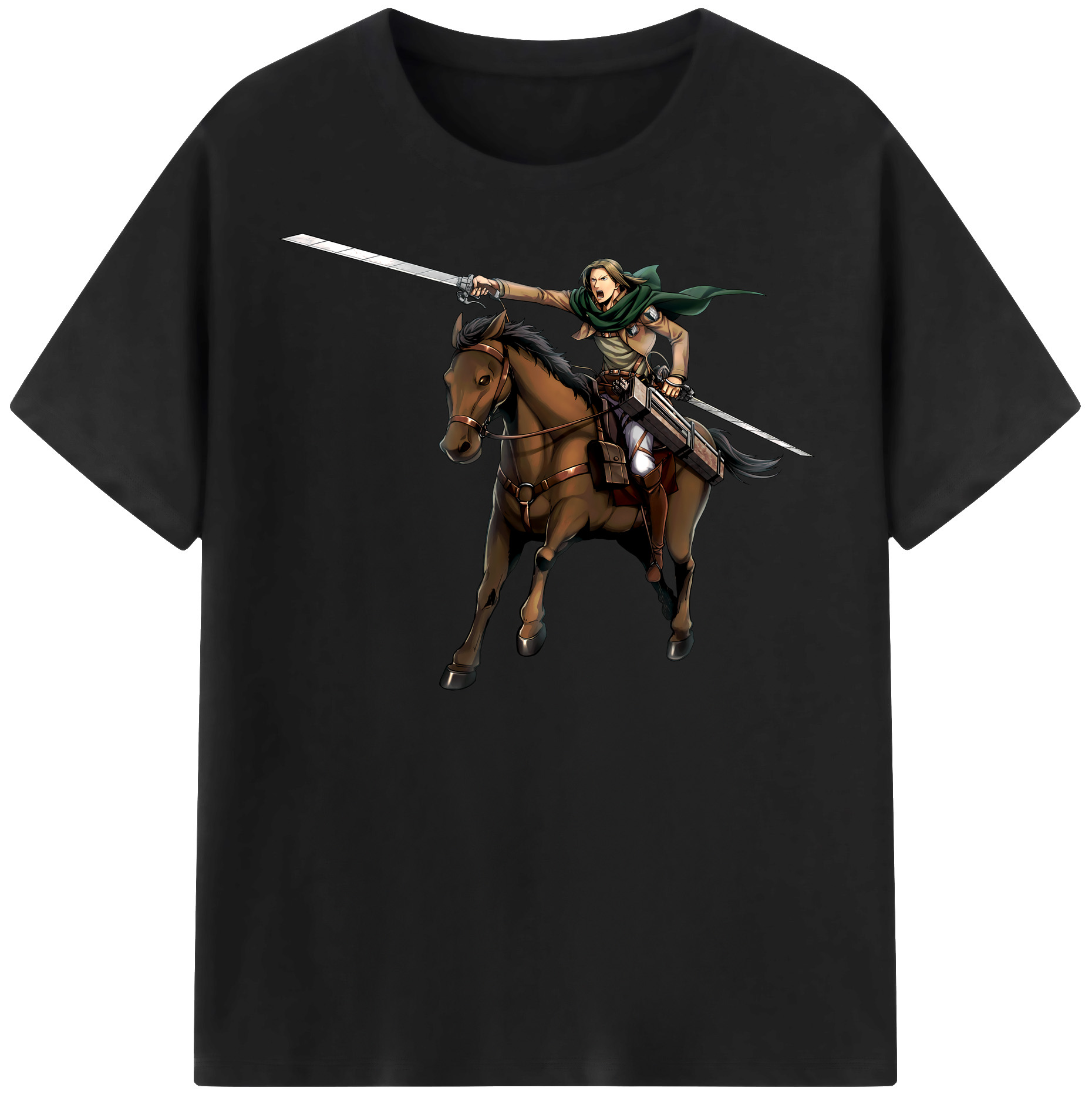 （画像用） 進撃の巨人 Attack on Titan 綿100％半袖Tシャツ（フロントプリント）