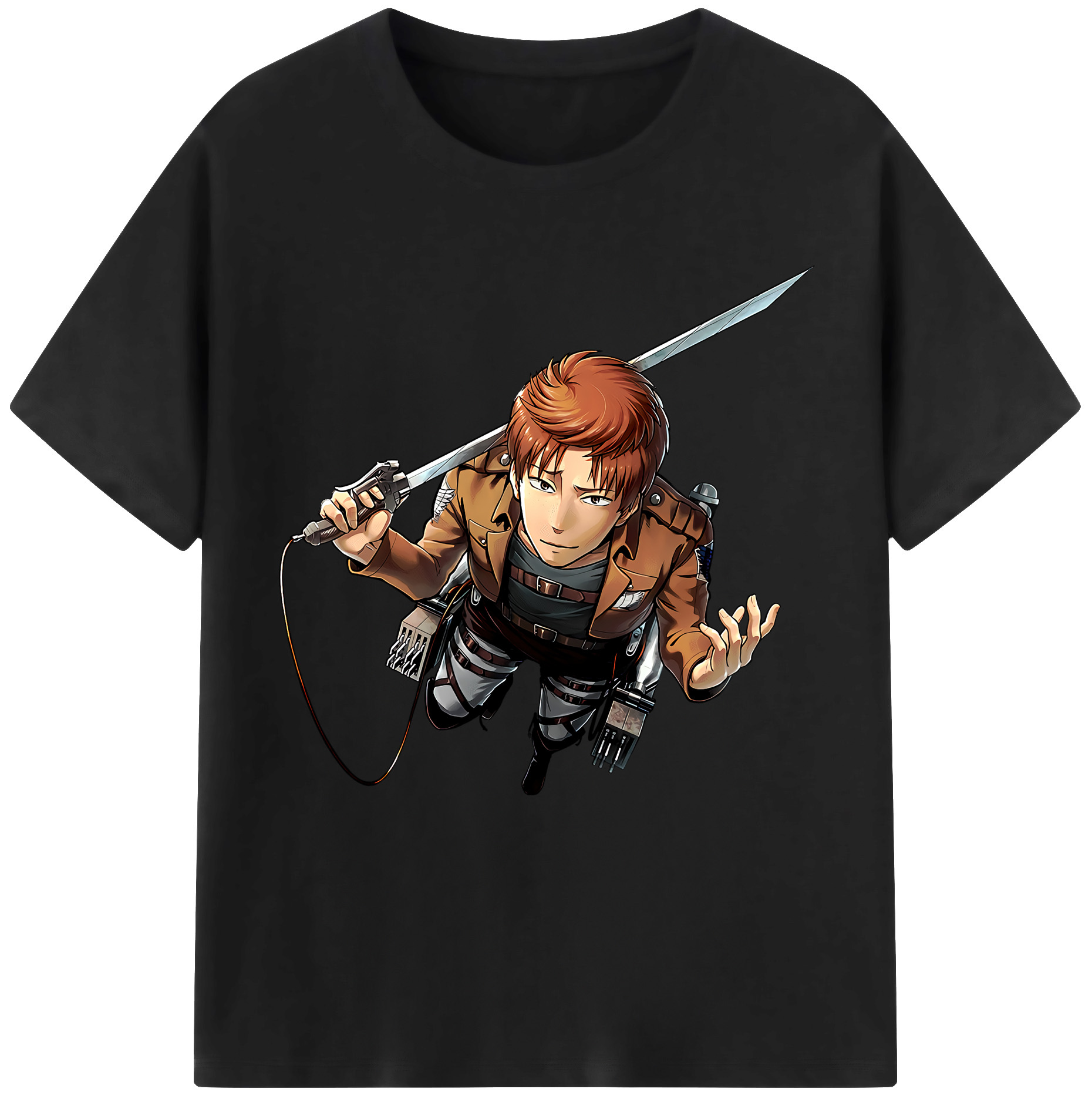 （画像用） 進撃の巨人 Attack on Titan 綿100％半袖Tシャツ（フロントプリント）