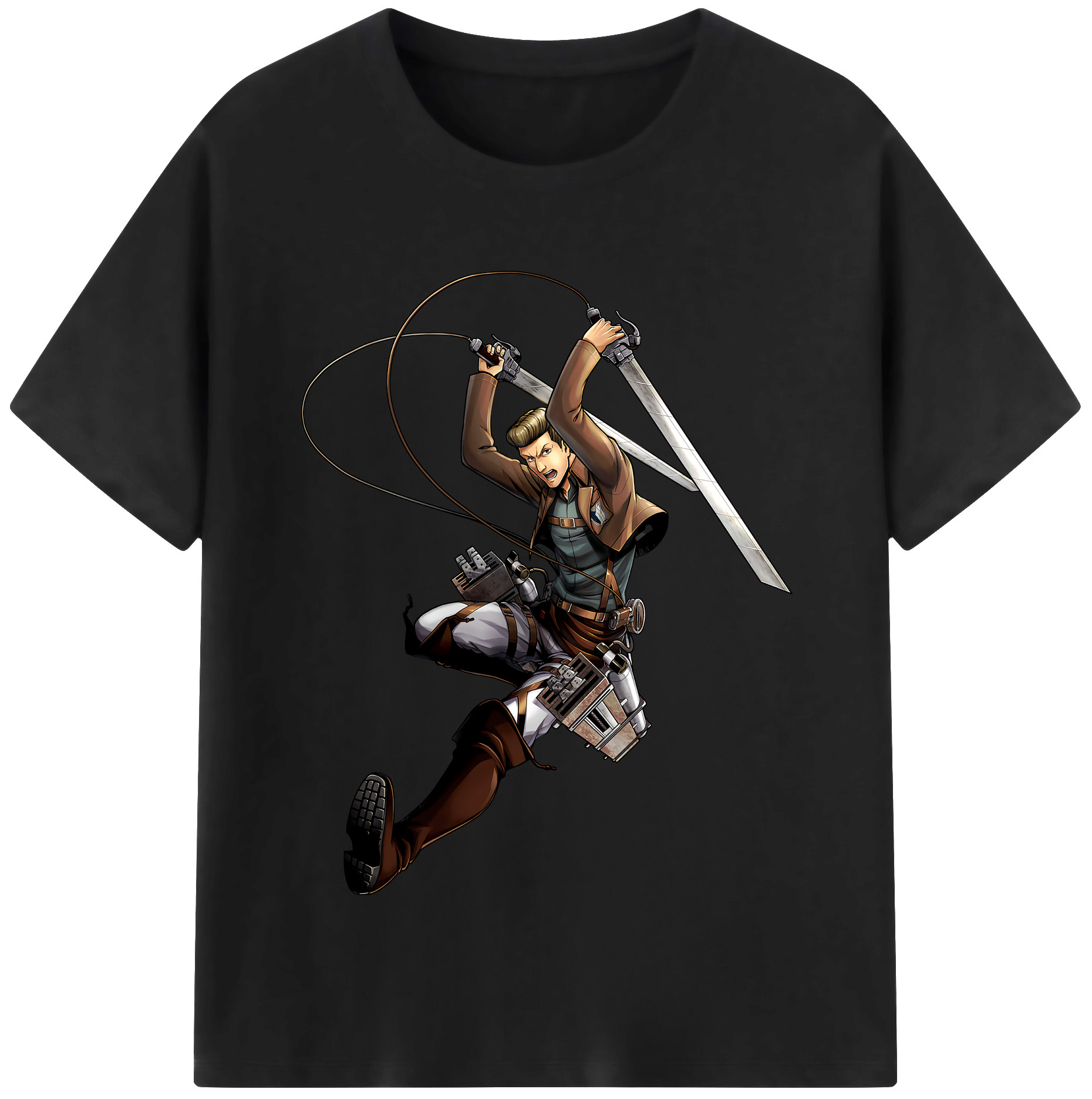 （画像用） 進撃の巨人 Attack on Titan 綿100％半袖Tシャツ（フロントプリント）