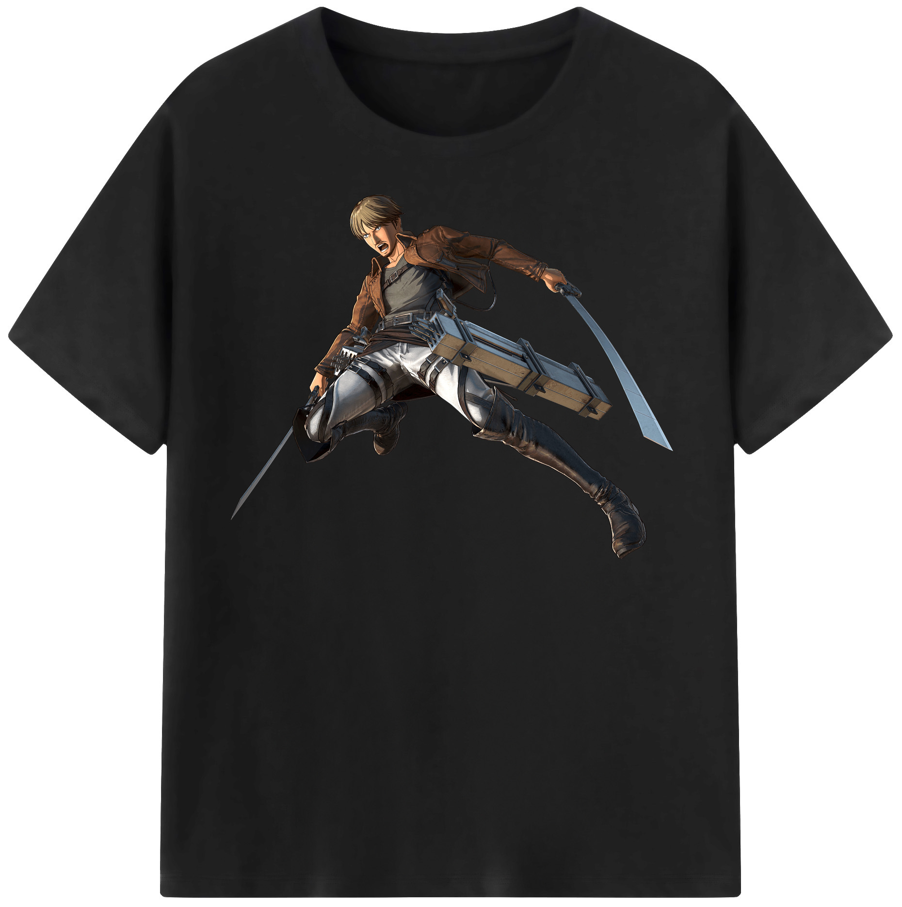 （画像用） 進撃の巨人 Attack on Titan 綿100％半袖Tシャツ（フロントプリント）